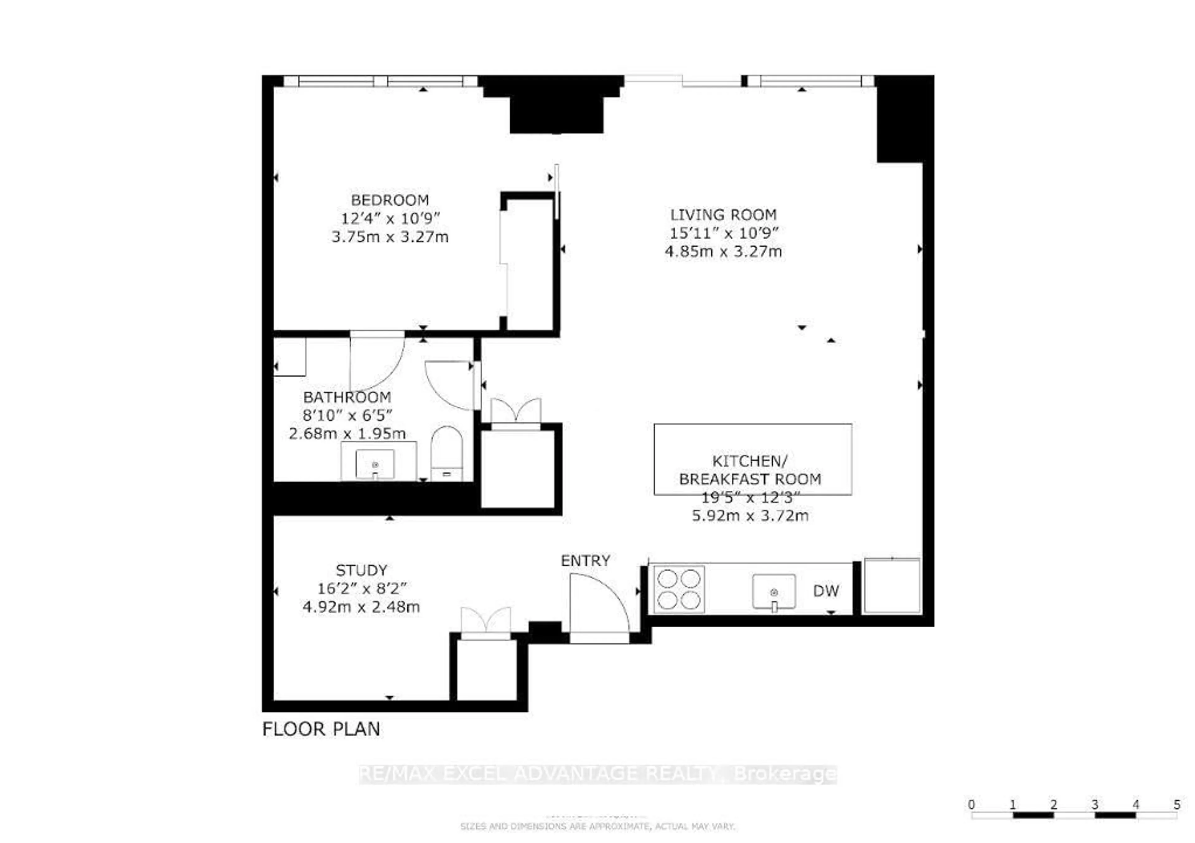 Floor plan for 55 Stewart St #829, Toronto Ontario M5V 2V1