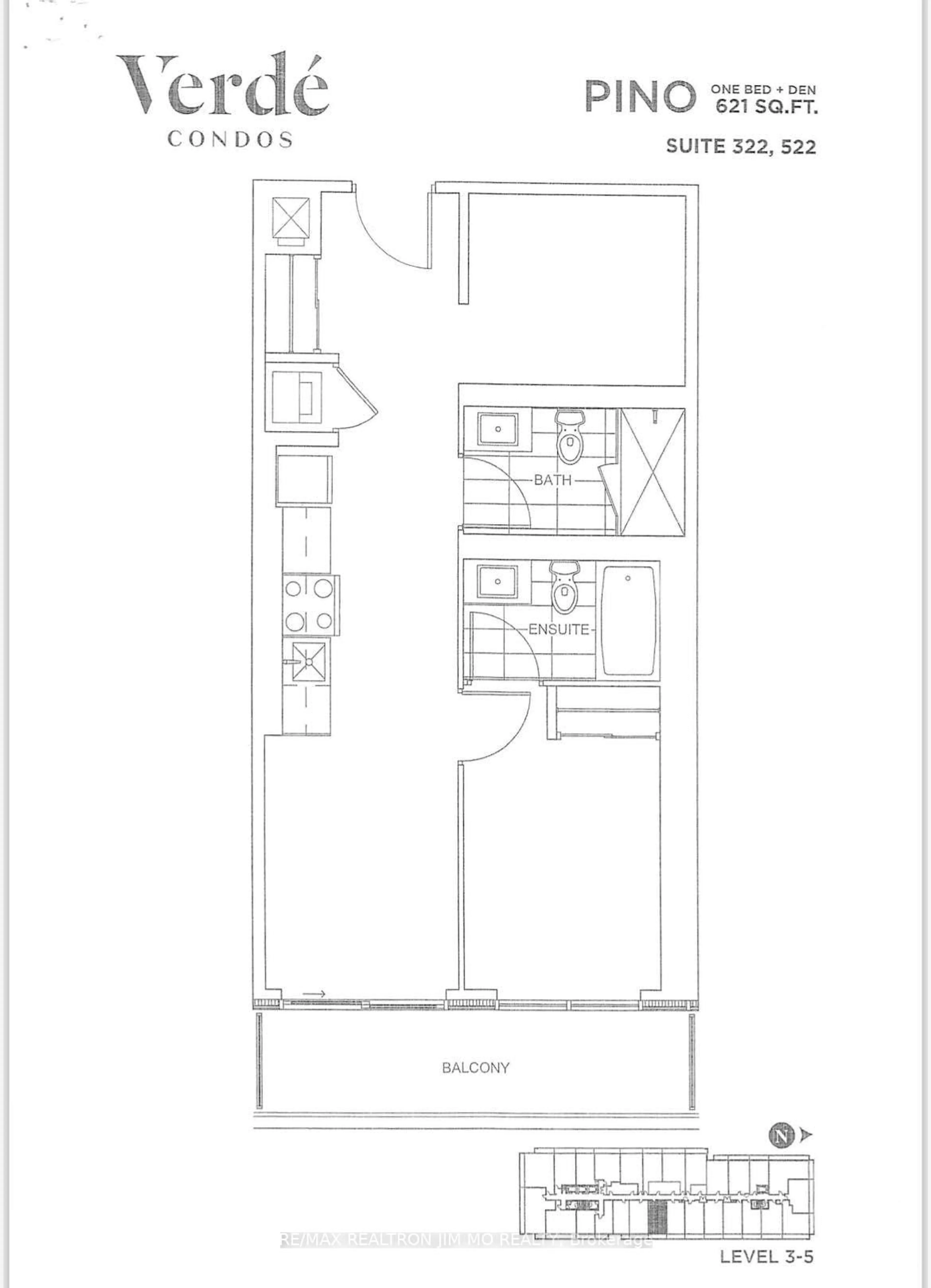 Floor plan for 188 Fairview Mall Dr #522, Toronto Ontario M2J 0H7