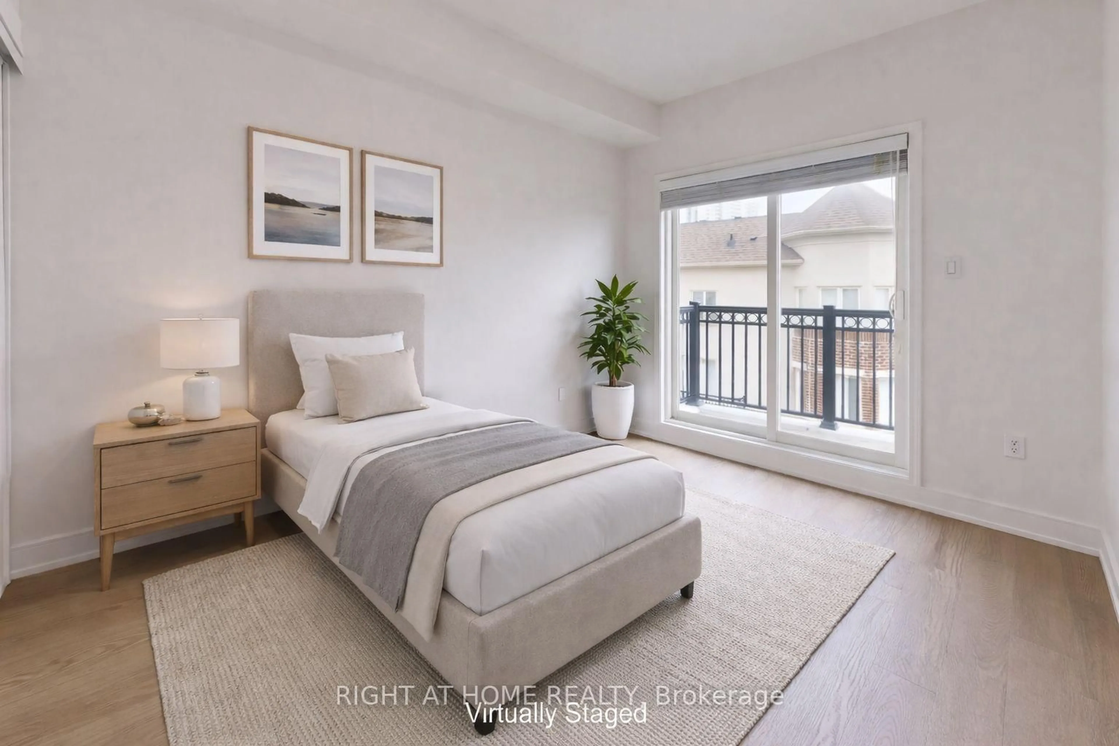 Bedroom with bed, unknown for 19 Coneflower Cres #258, Toronto Ontario M2R 0A5