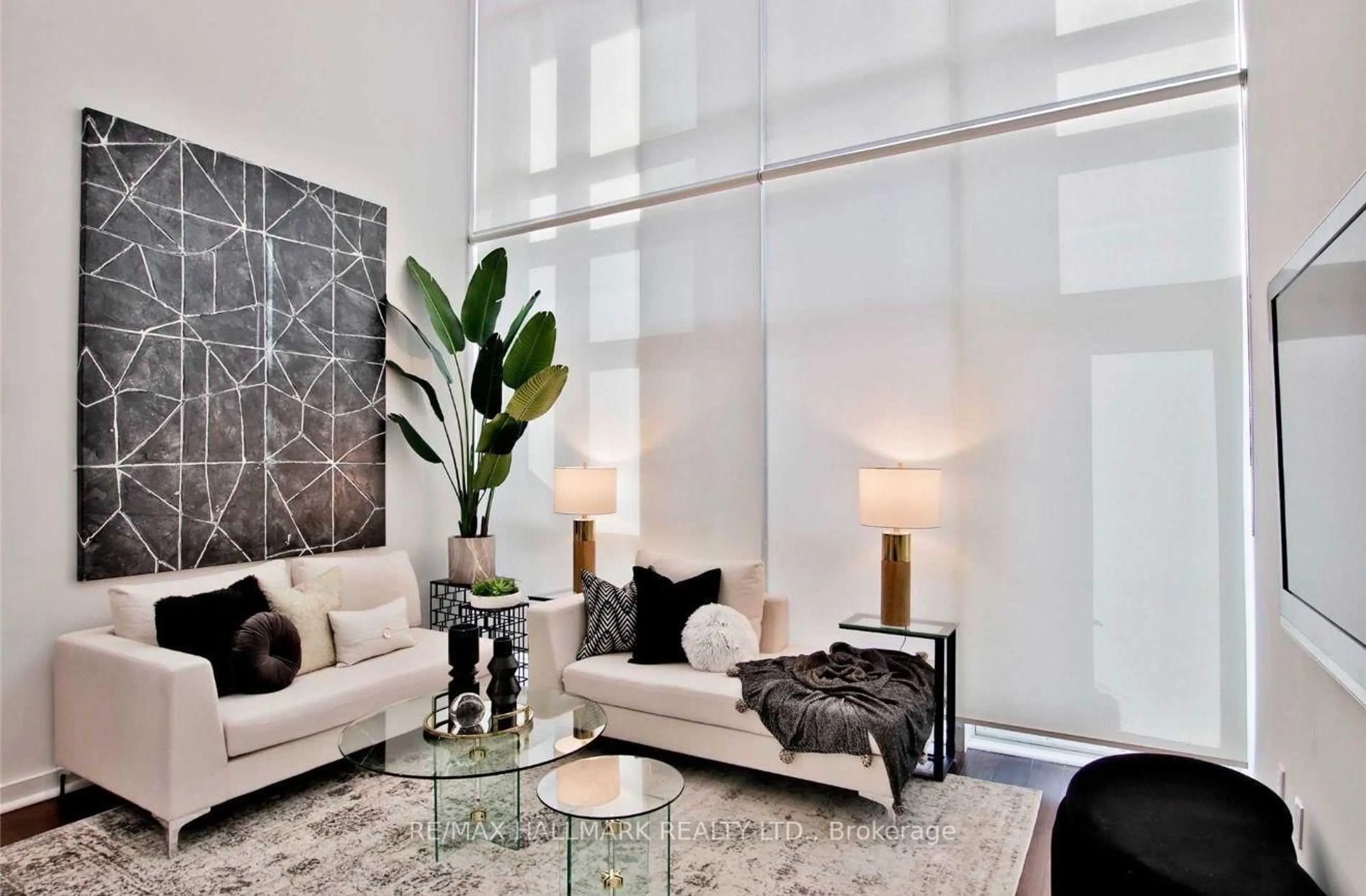 Living room with furniture, unknown for 5 Hanna Ave #108, Toronto Ontario M6K 0B3