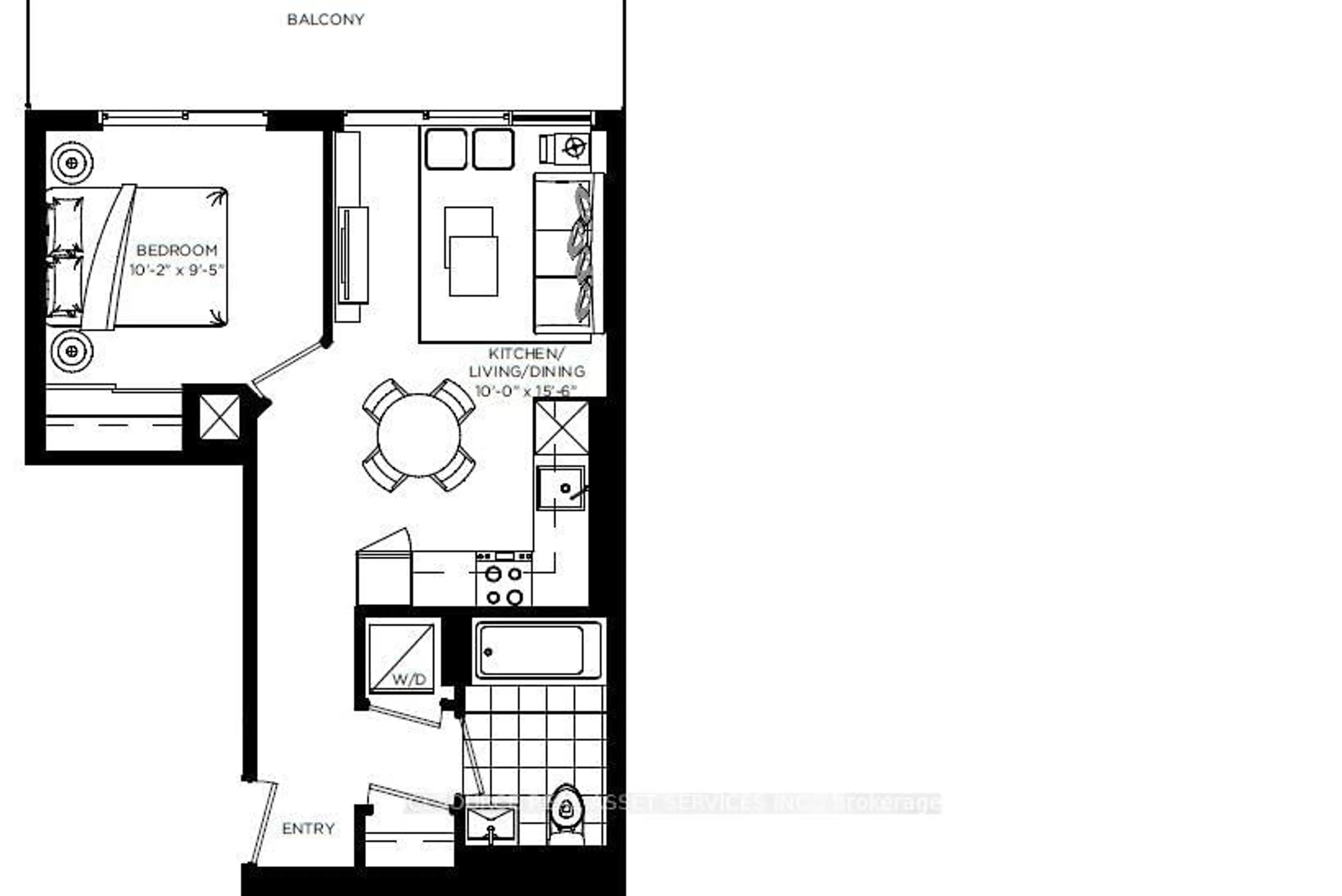 Floor plan for 50 O'Neill Rd #2206, Toronto Ontario M3C 0R1