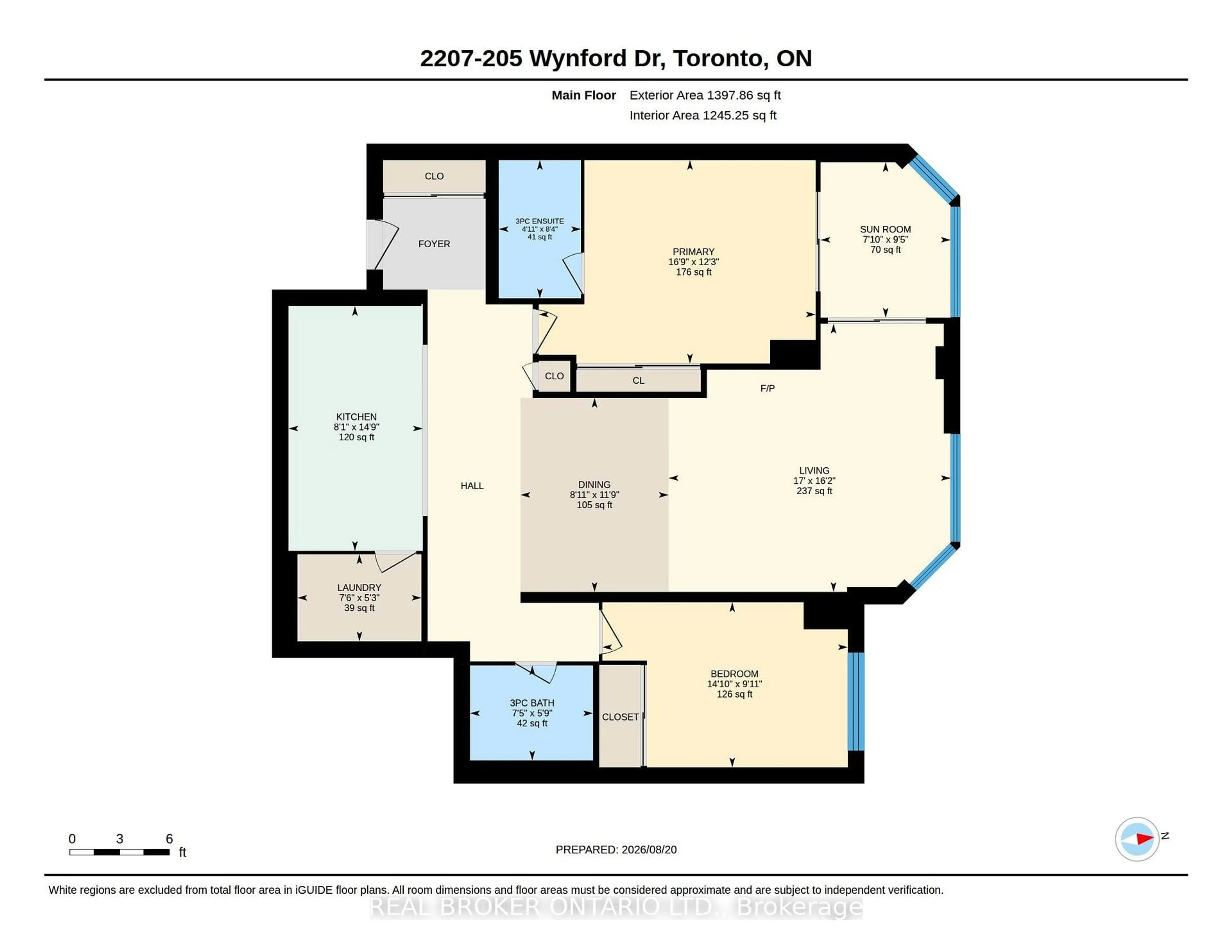 Floor plan for 205 Wynford Dr #2207, Toronto Ontario M3C 3P4