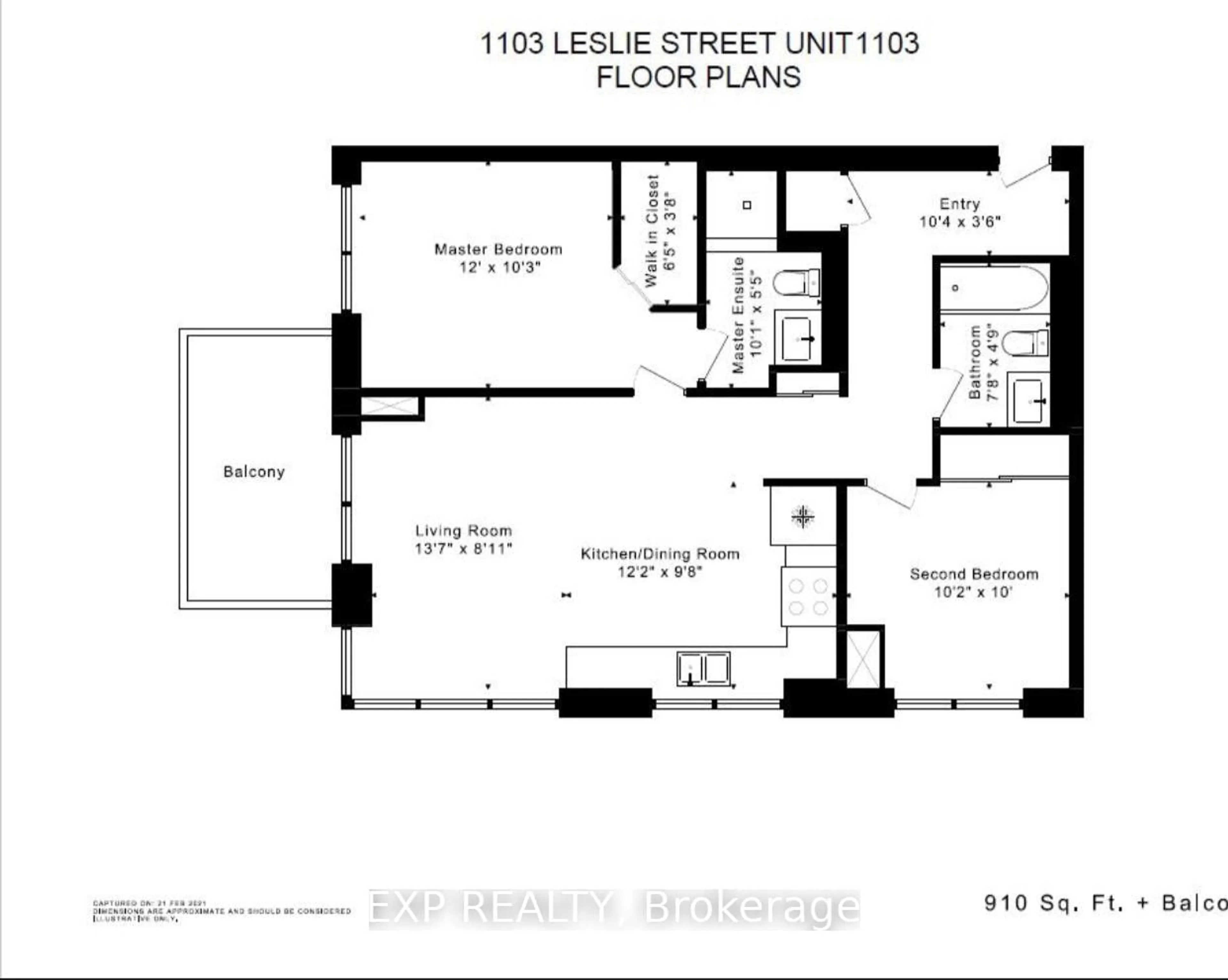 Floor plan for 1103 Leslie St #1103, Toronto Ontario M3C 4G8
