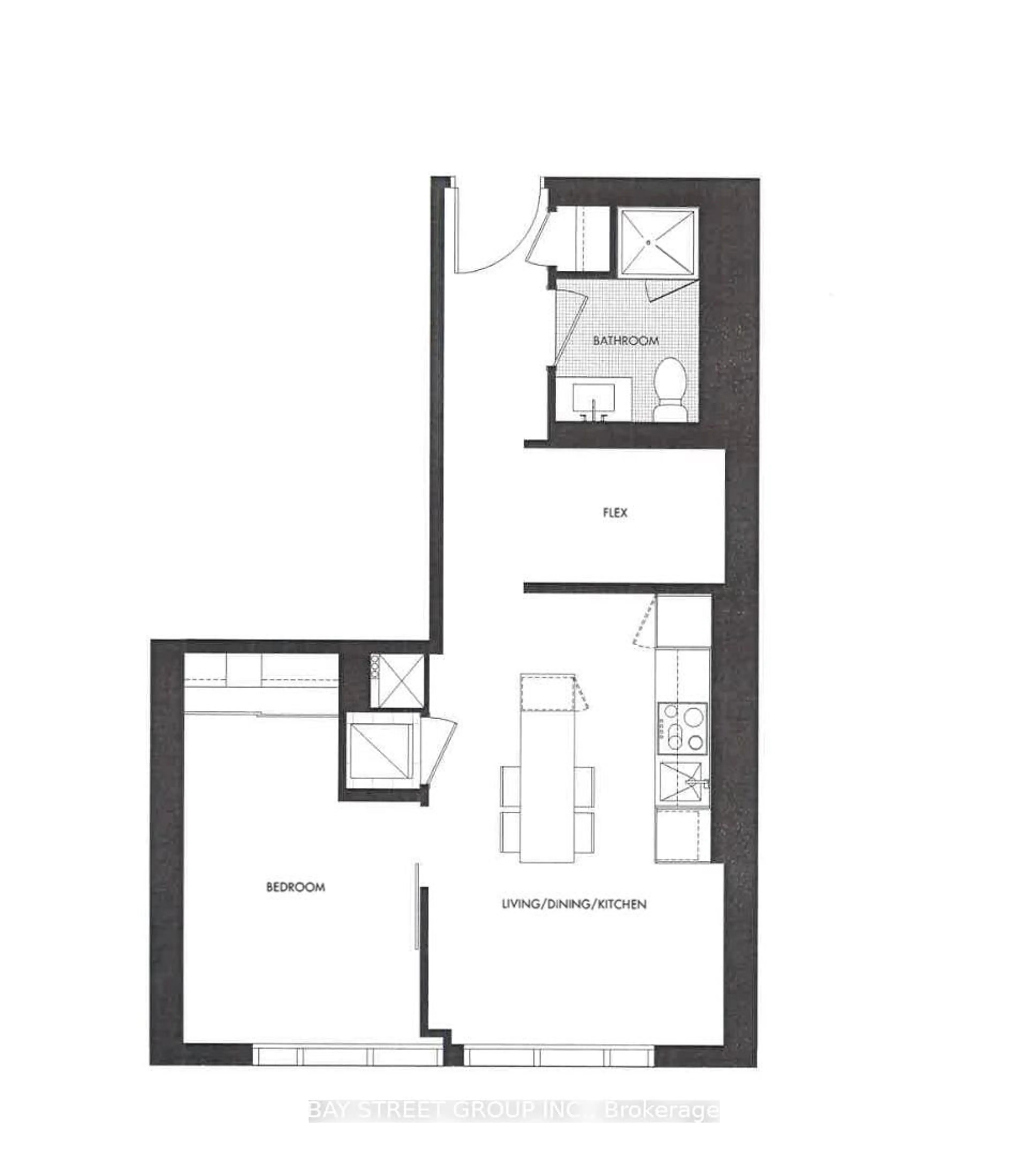 Floor plan for 70 Temperance St #5308, Toronto Ontario M5H 0B1