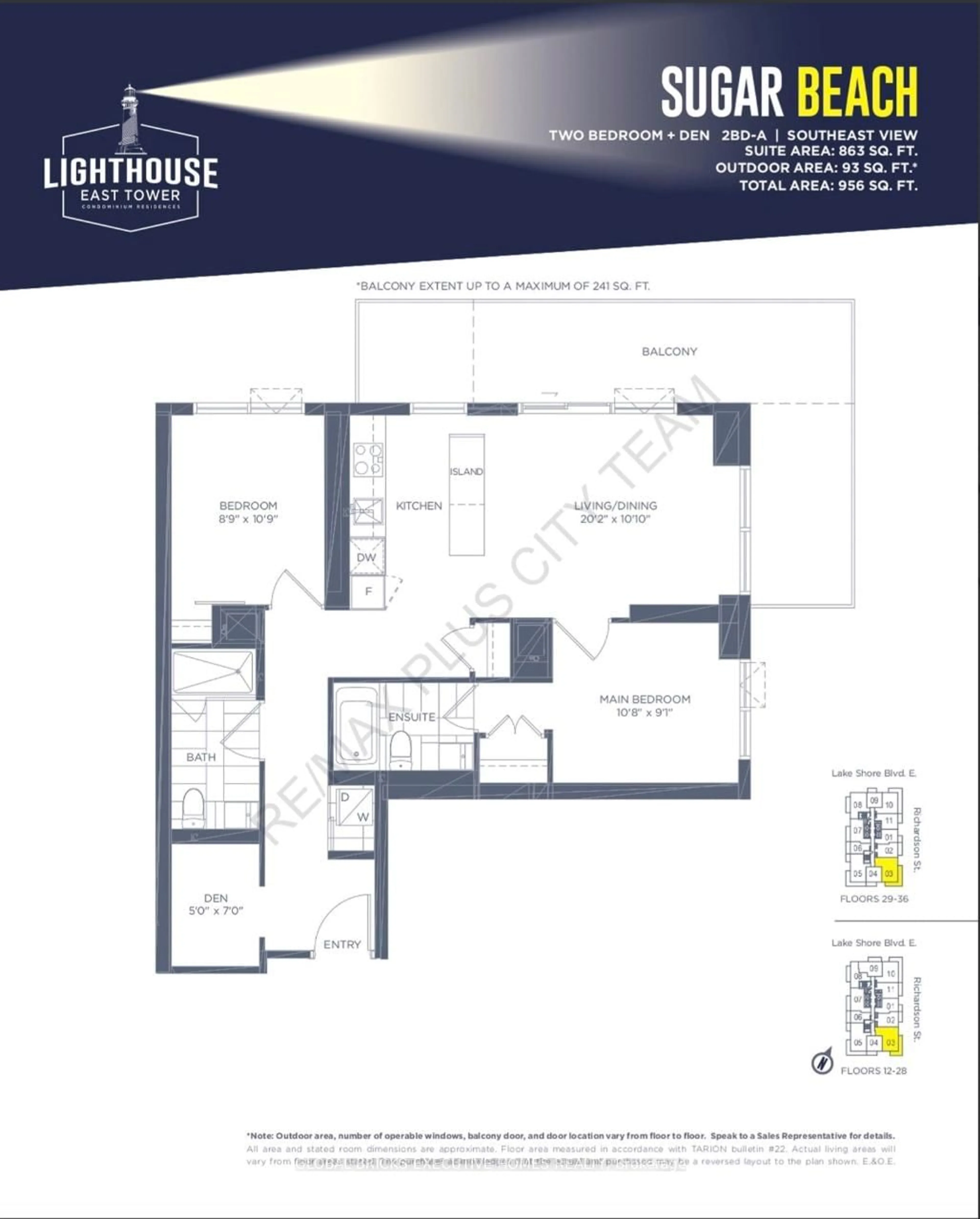Floor plan for 20 Richardson St #2603, Toronto Ontario M5A 0S6