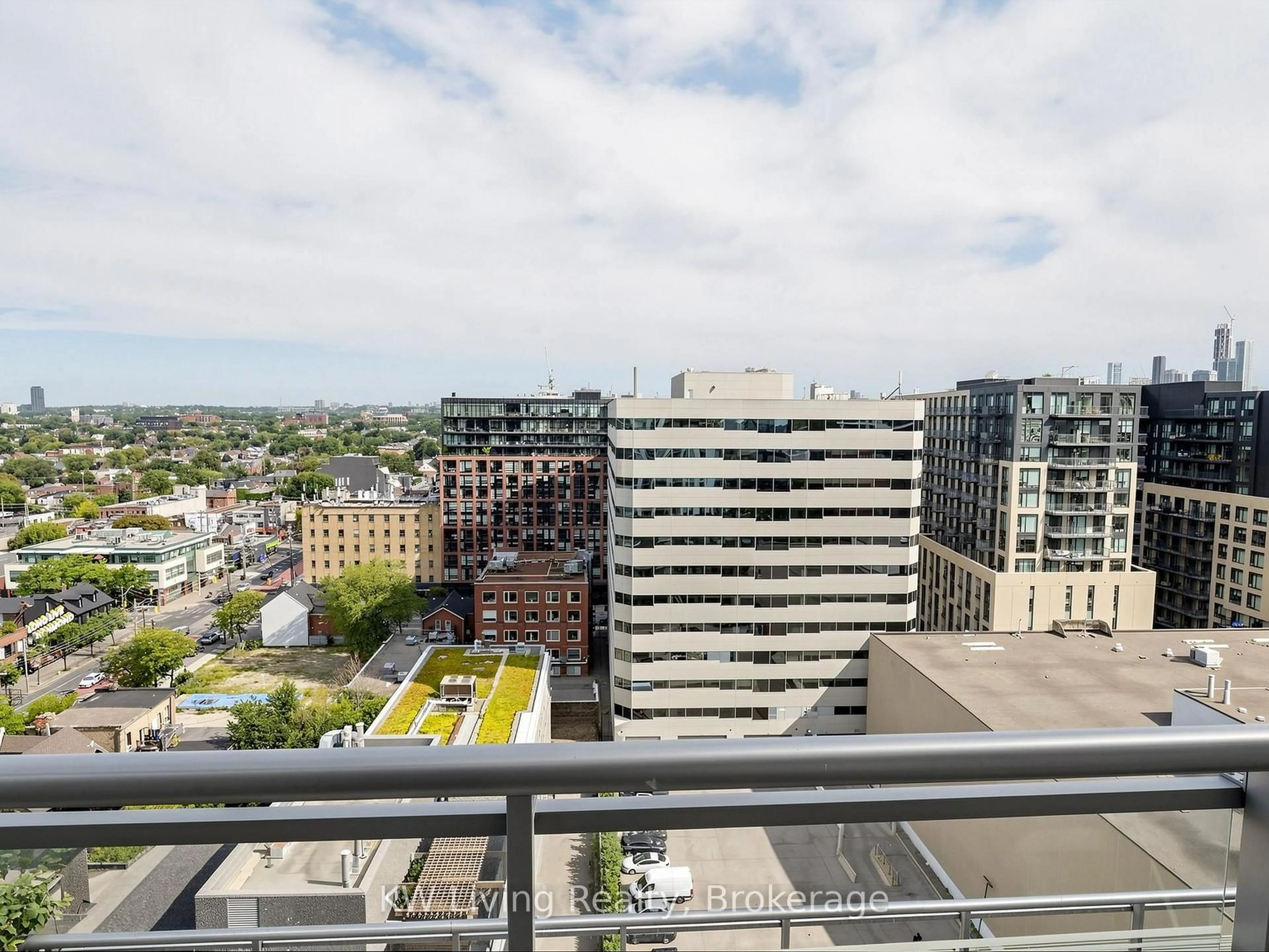 Balcony in the apartment, city buildings view from balcony for 525 Adelaide St #LPH10, Toronto Ontario M5V 0N7