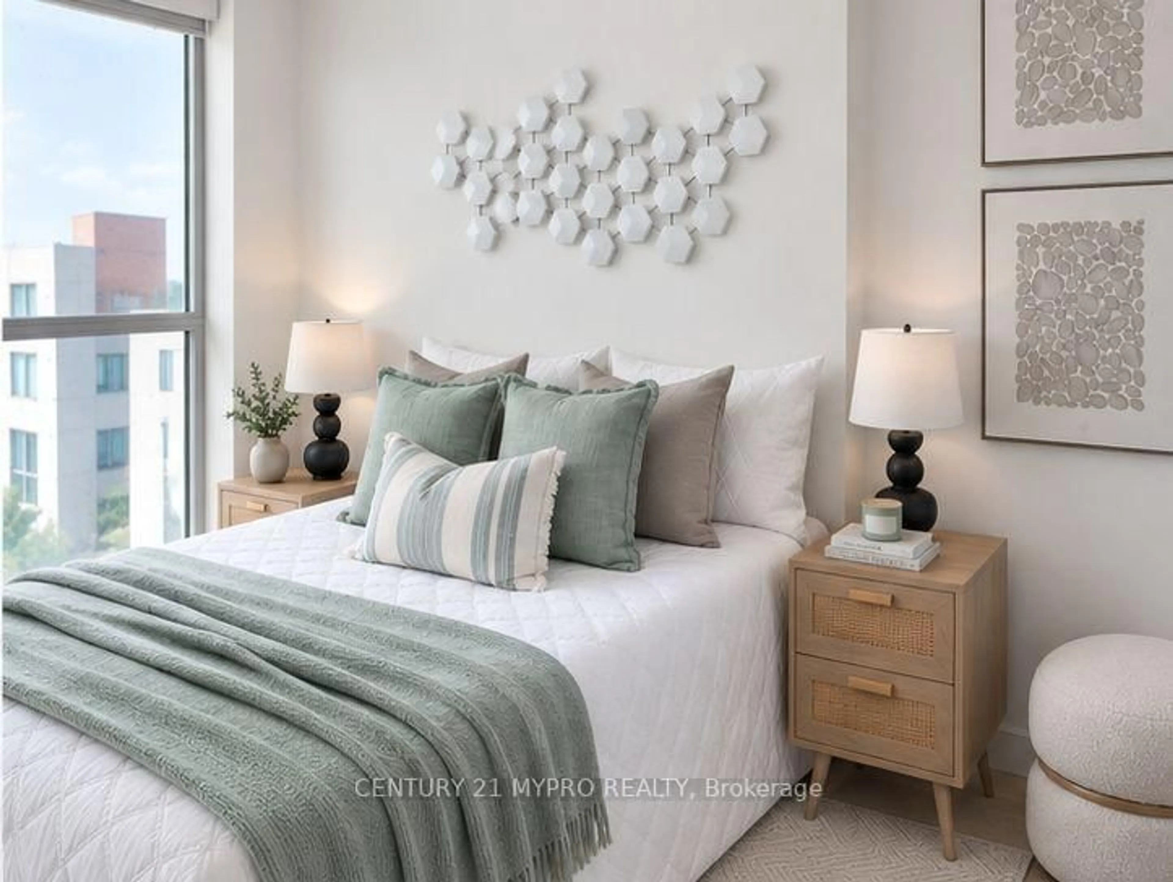 Bedroom with bed, unknown for 95 Mcmahon Dr #506, Toronto Ontario M2K 0H2