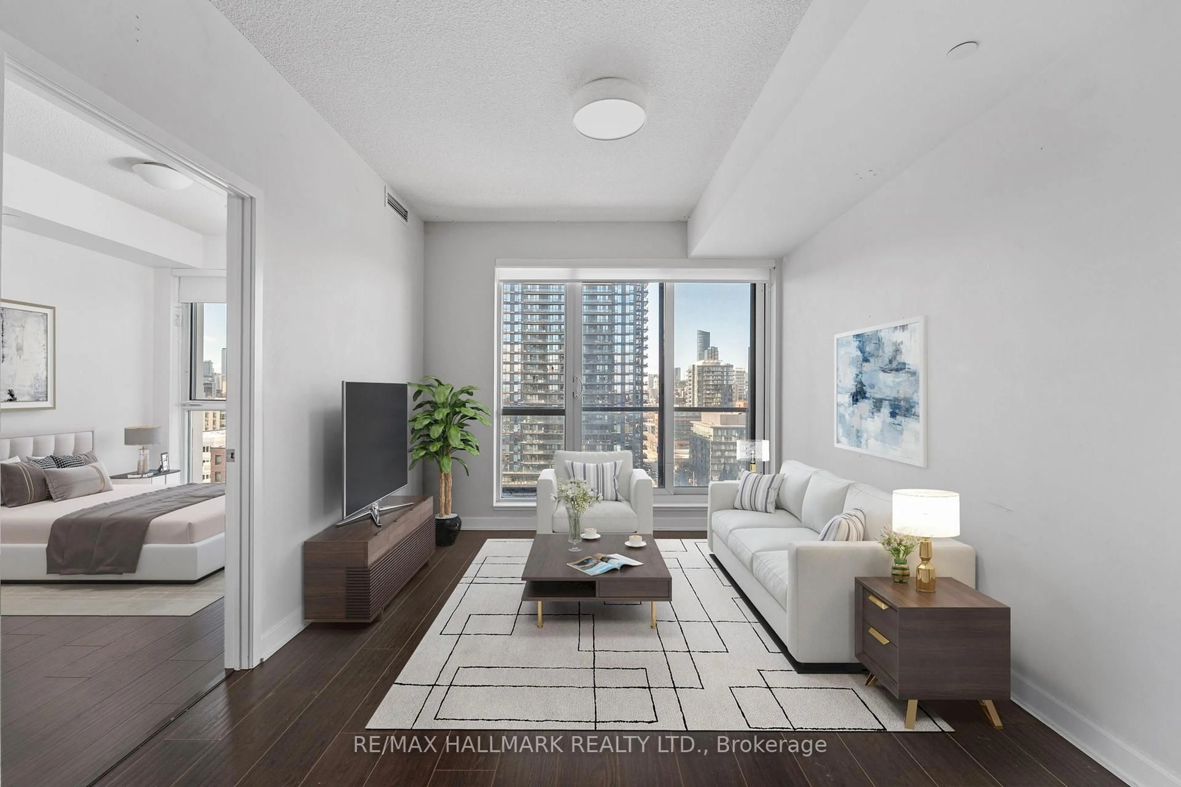 Living room with furniture, unknown for 170 Sumach St #1407, Toronto Ontario M5A 0C3