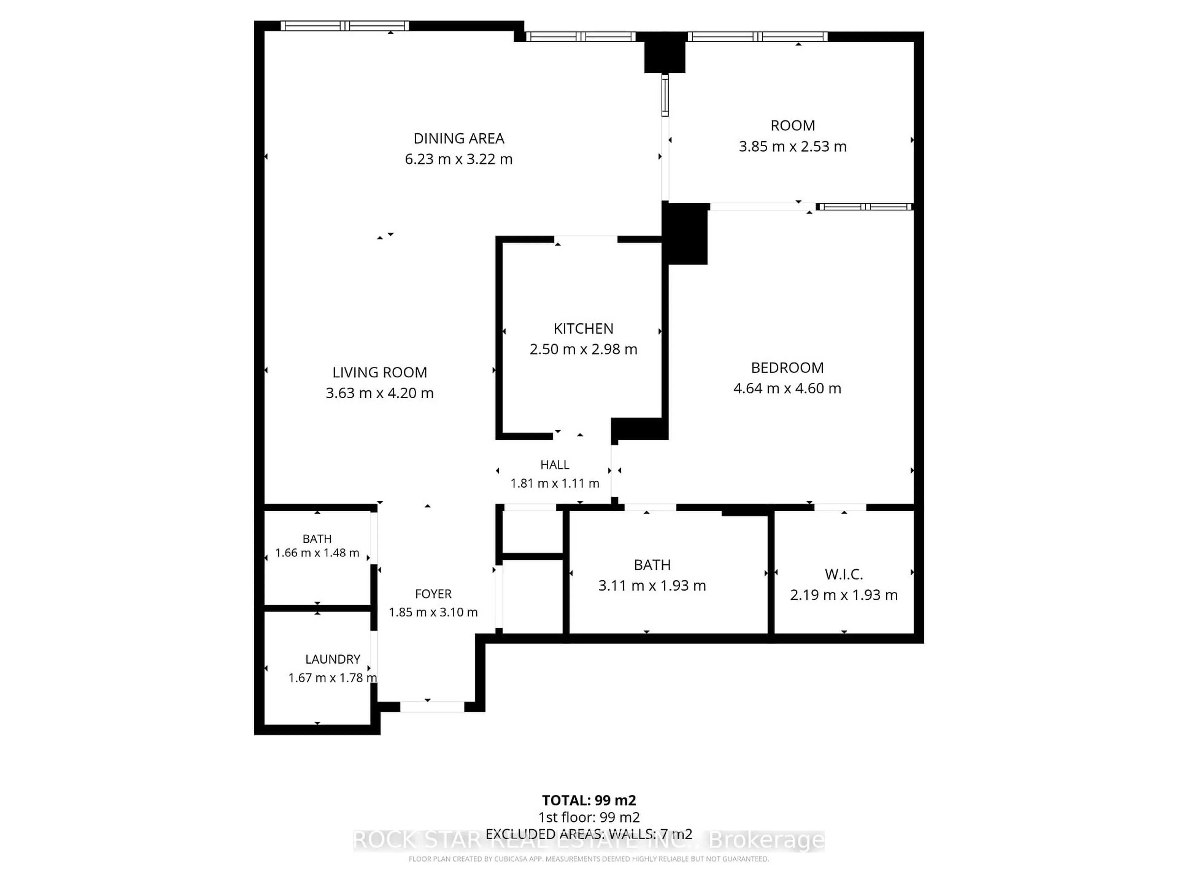 Floor plan for 5 Kenneth Ave #701, Toronto Ontario M2N 6M7