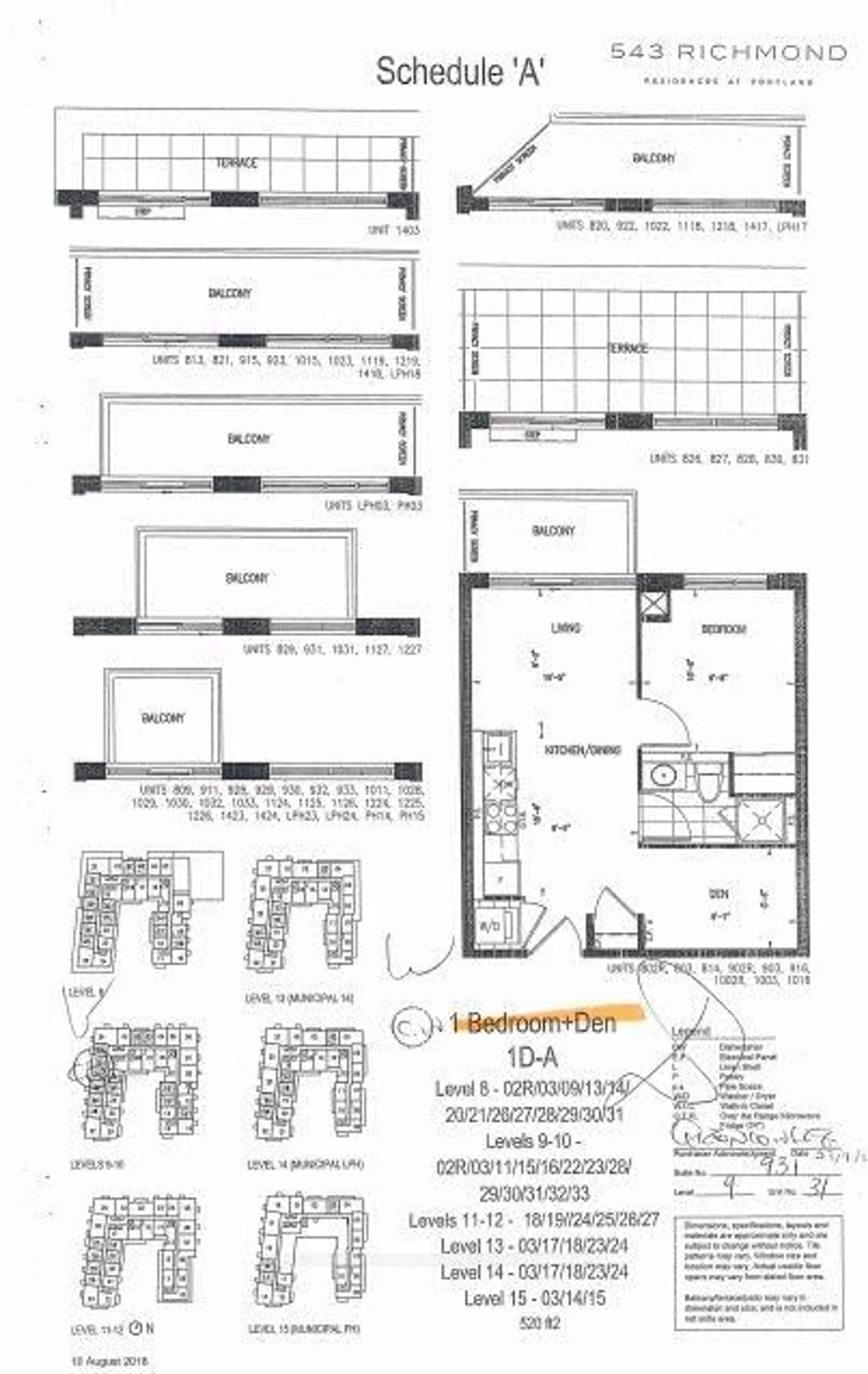 Floor plan for 543 richmond st #931, Toronto Ontario M5V 1Y6