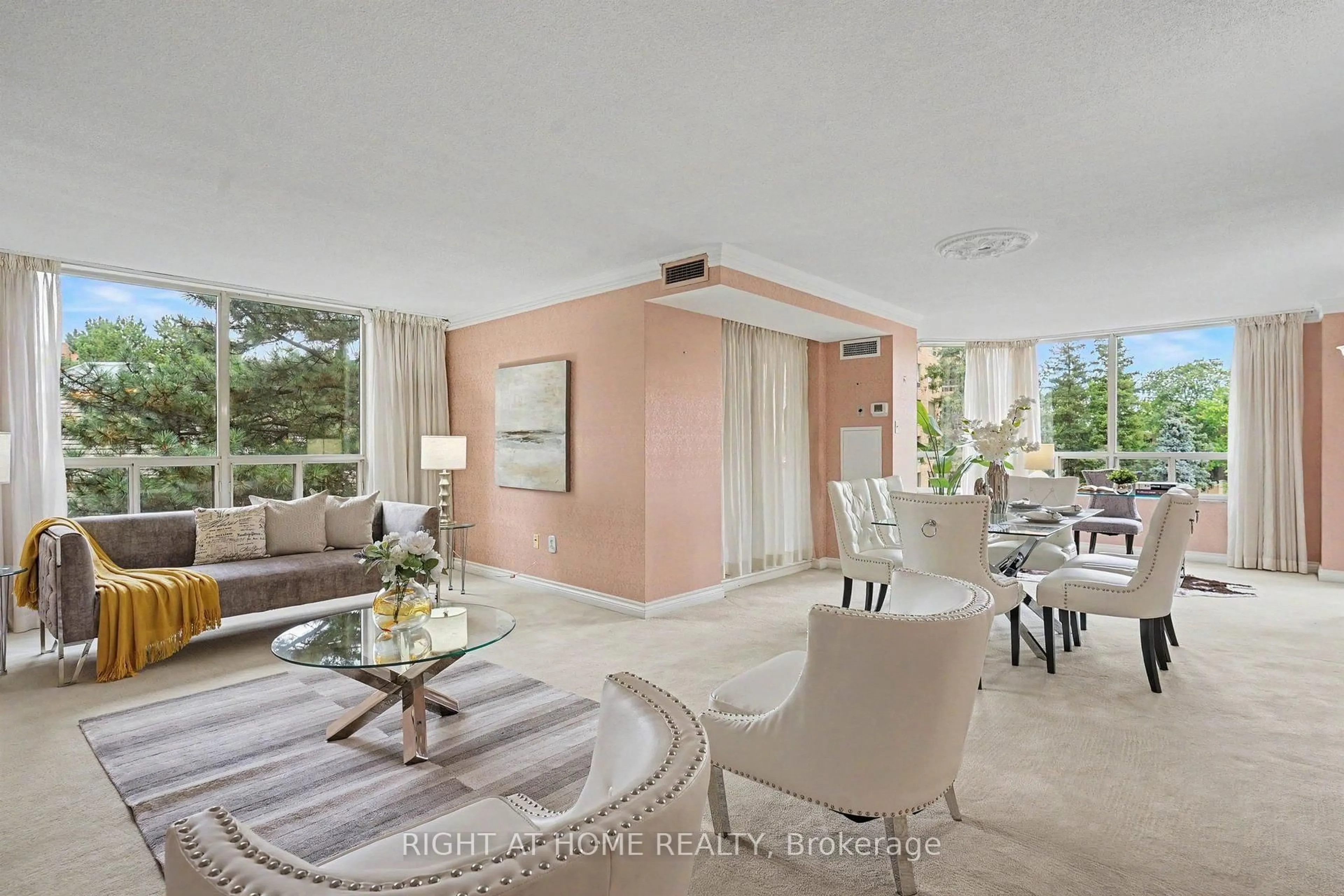 Living room with furniture, ceramic/tile floor for 1200 Don Mills Rd #301, Toronto Ontario M3B 3N8