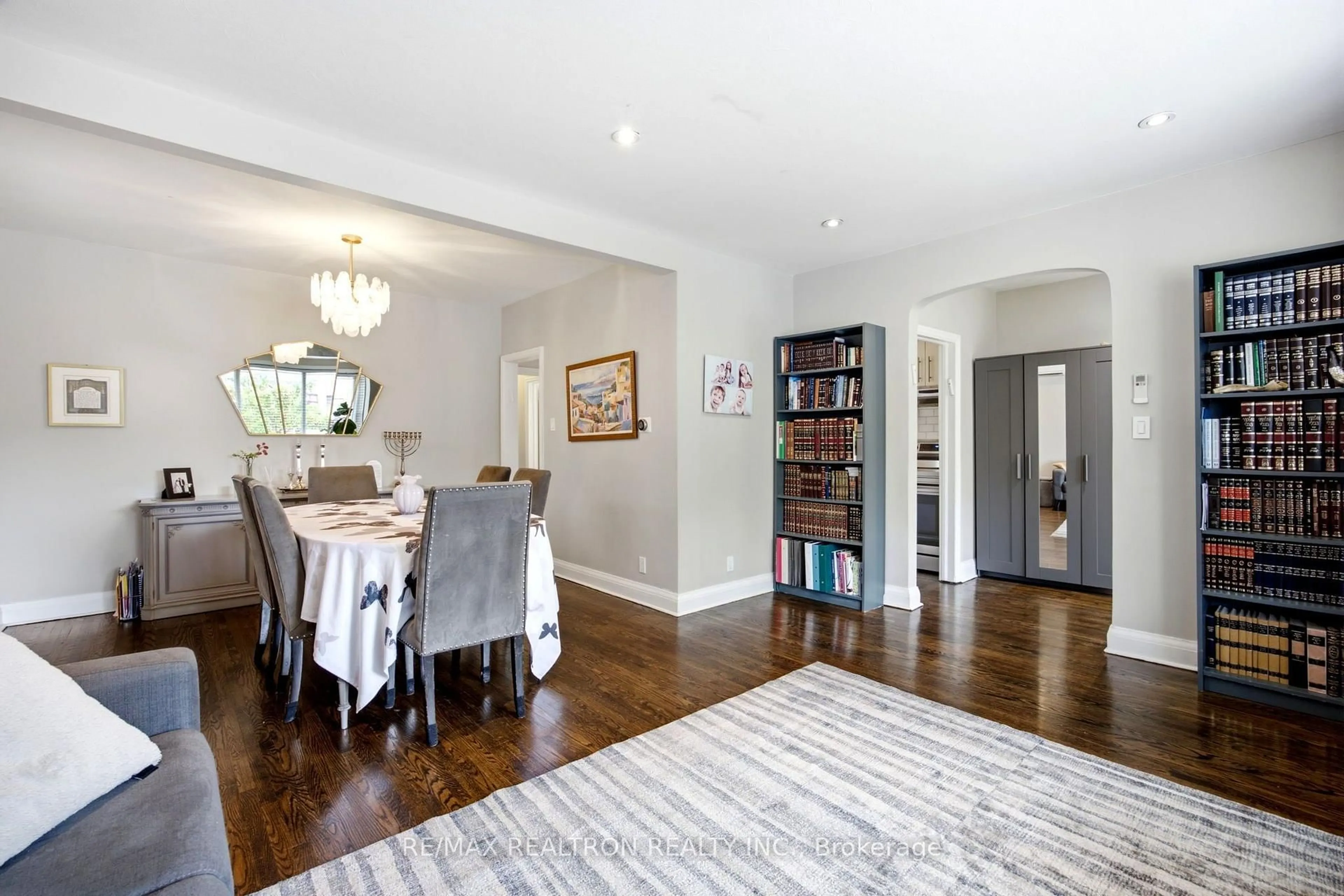 Dining room, wood/laminate floor for 149 Fairholme Ave, Toronto Ontario M6B 2X3