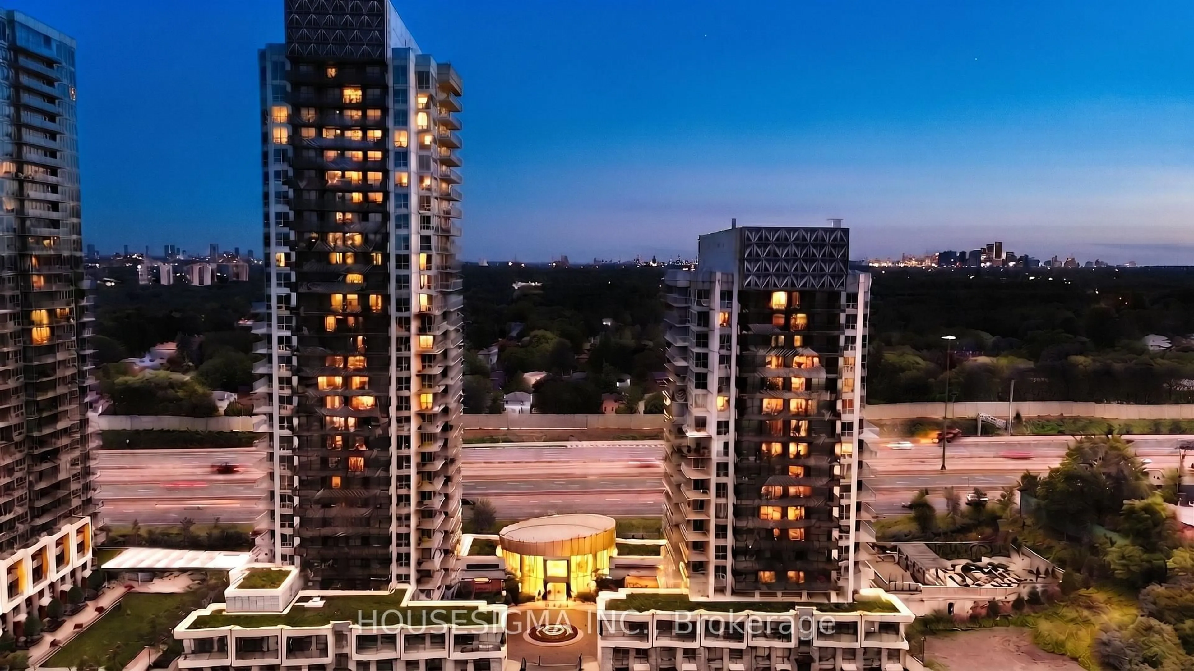 A pic from outside/outdoor area/front of a property/back of a property/a pic from drone, city buildings view from balcony for 25 McMahon Dr #1803, Toronto Ontario M2K 0J1