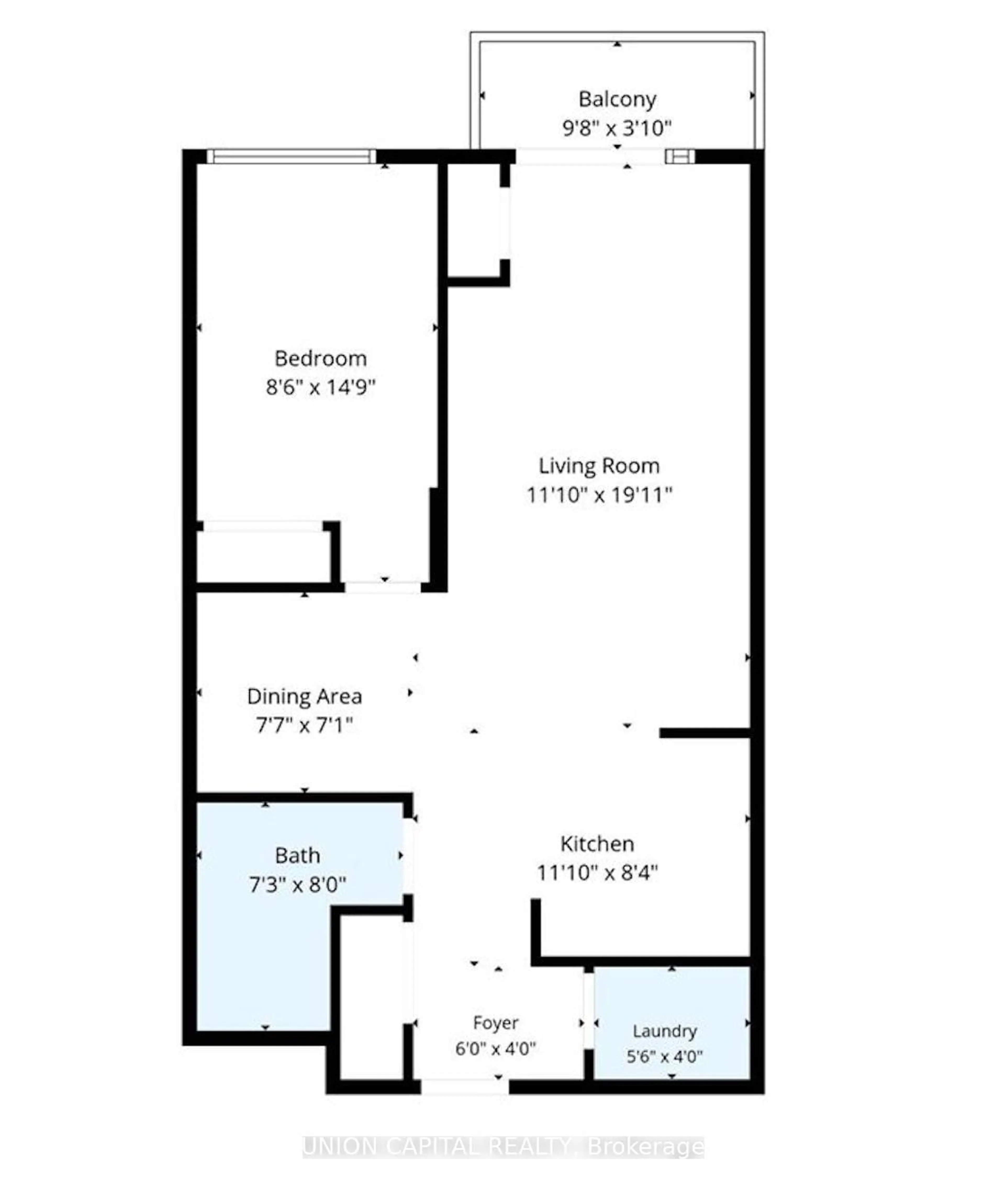 Floor plan for 35 Saranac Blvd #602, Toronto Ontario M6A 2G4
