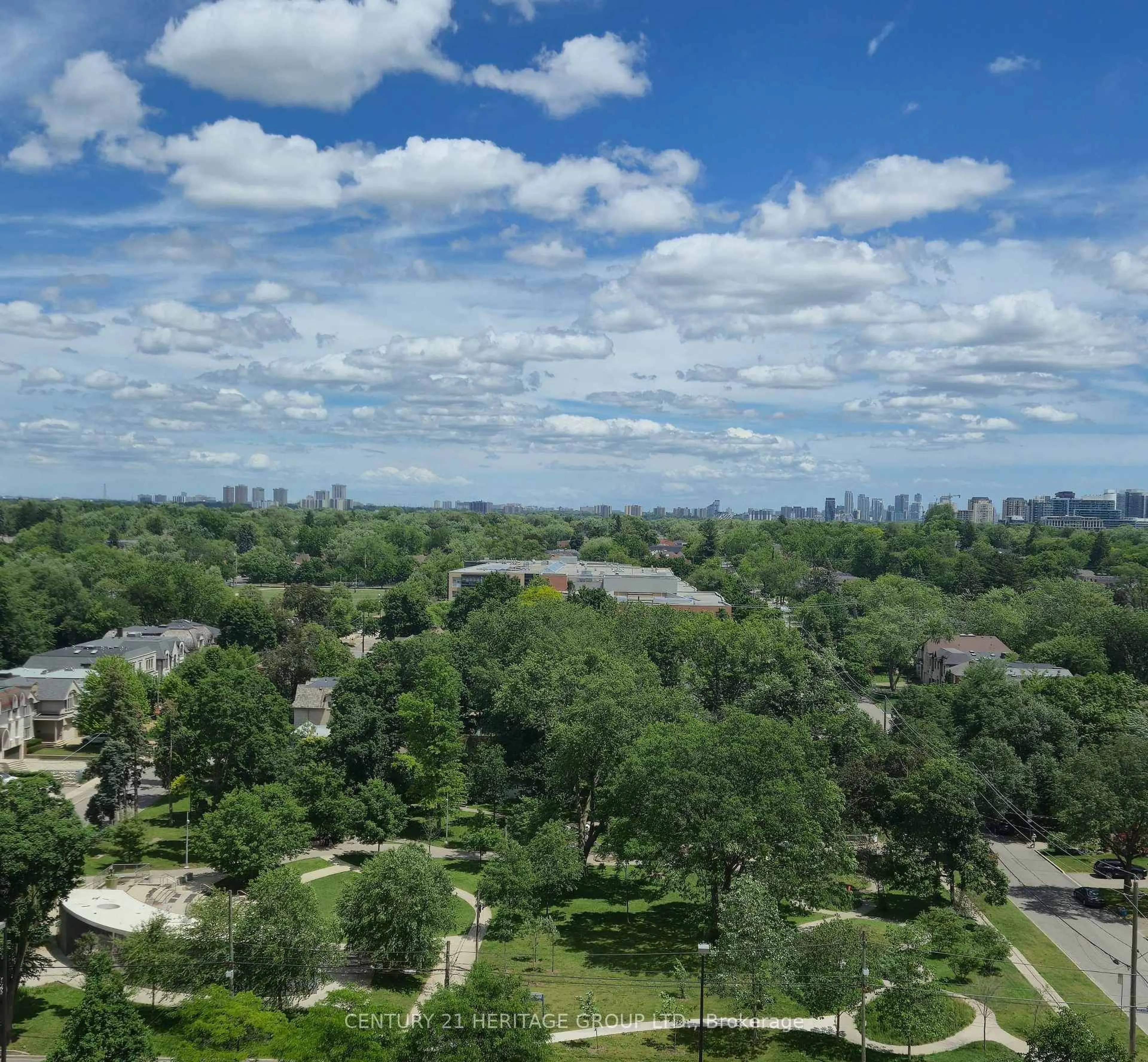A pic from outside/outdoor area/front of a property/back of a property/a pic from drone, water/lake/river/ocean view for 18 Hillcrest Ave #1403, Toronto Ontario M2N 6T5