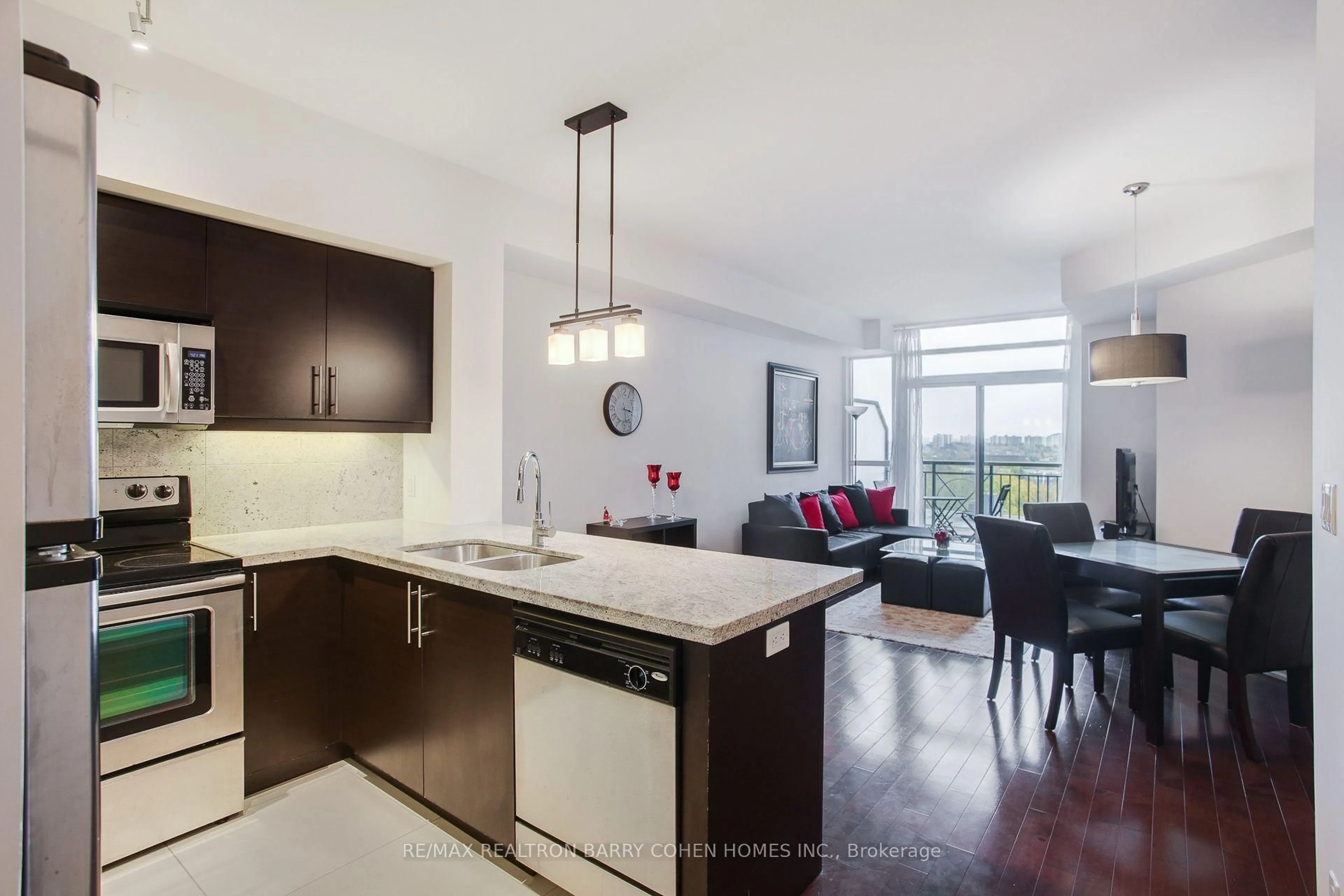 Open concept kitchen, unknown for 676 Sheppard Ave #616, Toronto Ontario M2K 1B7