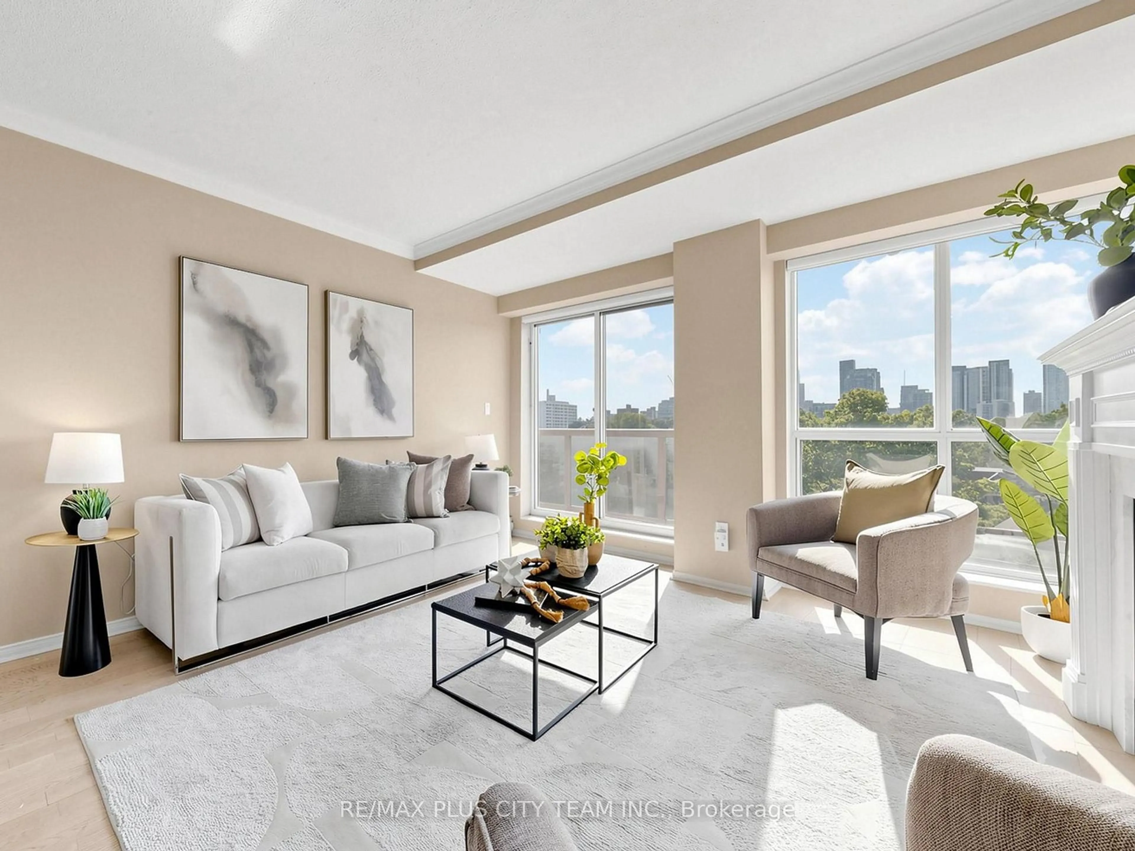 Living room with furniture, unknown for 1818 Bayview Ave #701, Toronto Ontario M4G 4G6