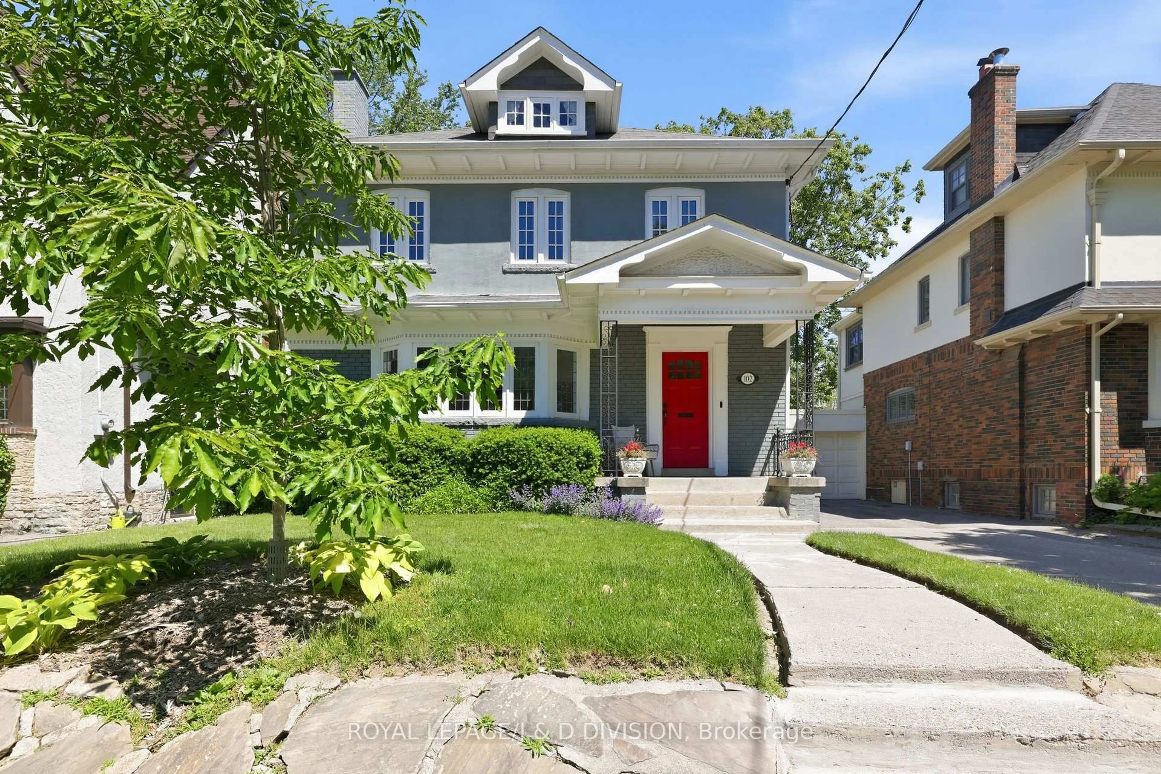 Home with brick exterior material, street for 102 Ridge Dr, Toronto Ontario M4T 1B8