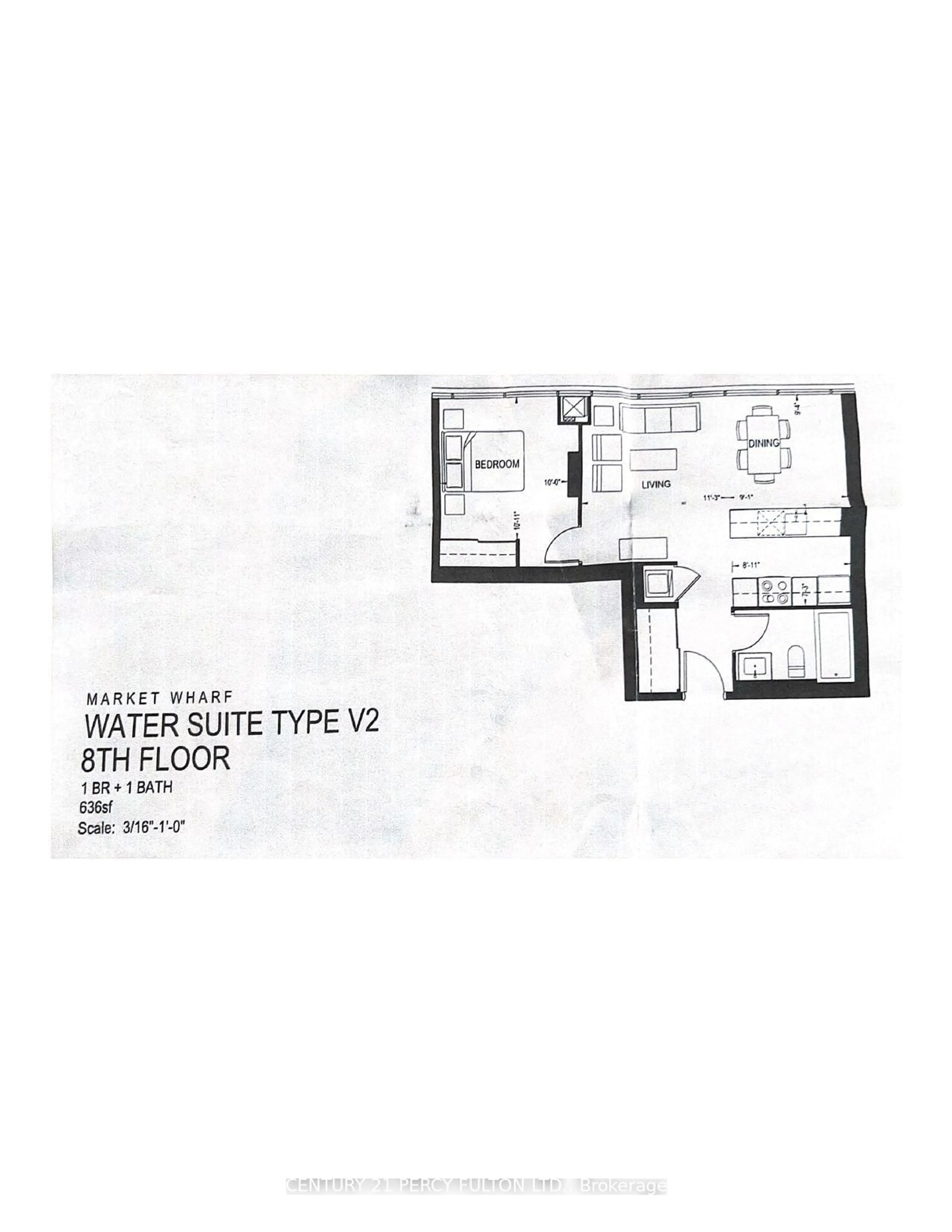 Floor plan for 1 Market St #801, Toronto Ontario M5E 0A2