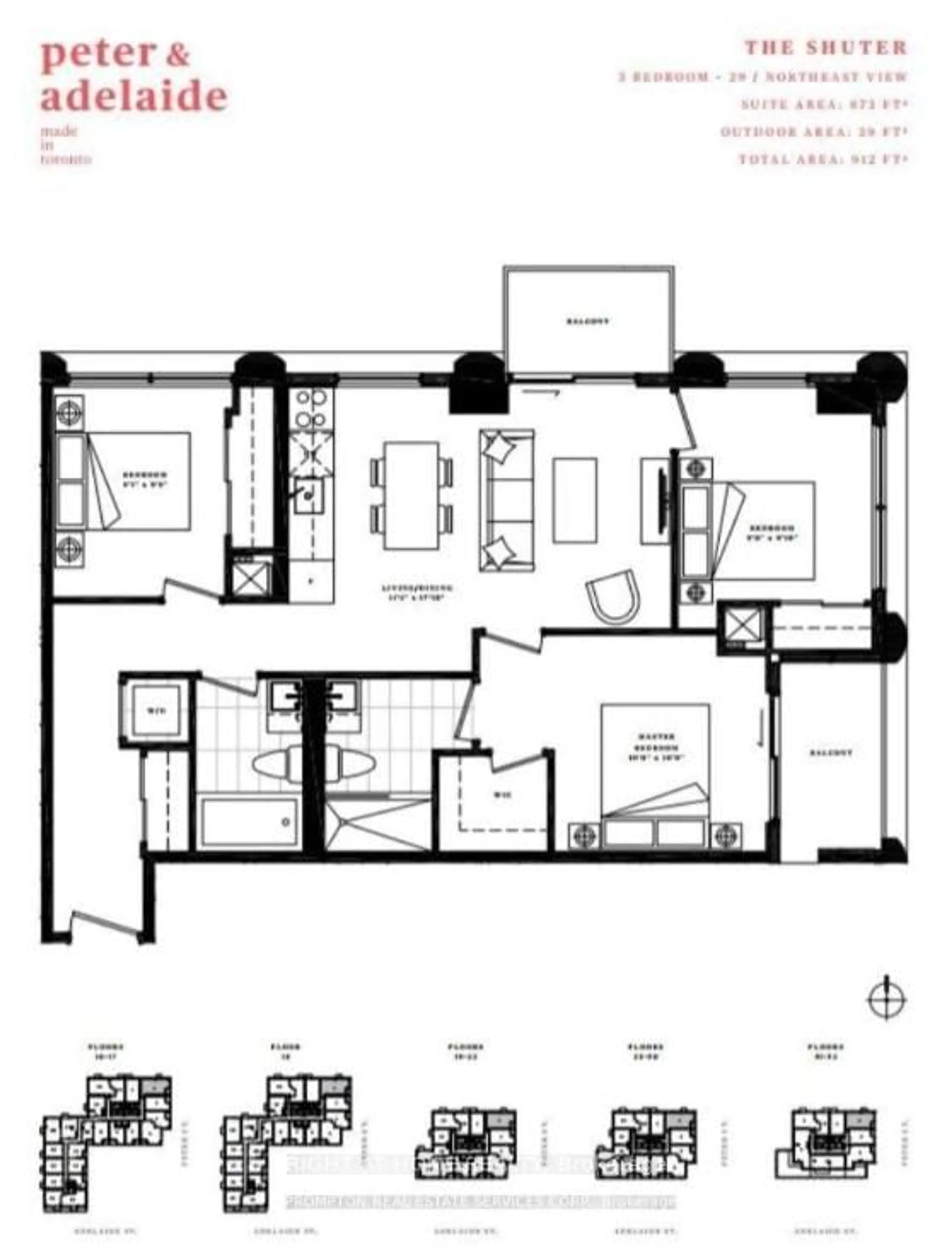 Floor plan for 108 Peter St #3302, Toronto Ontario M5V 0W2