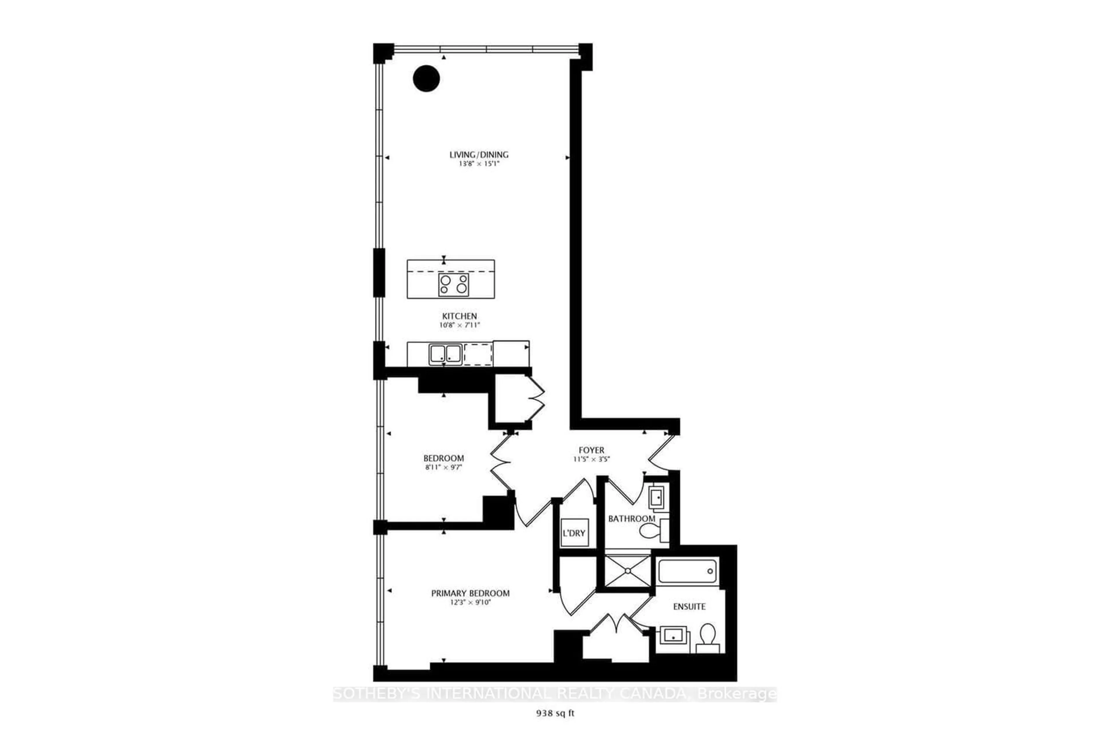 Floor plan for 8 The Esplanade #5505, Toronto Ontario M5E 0A6
