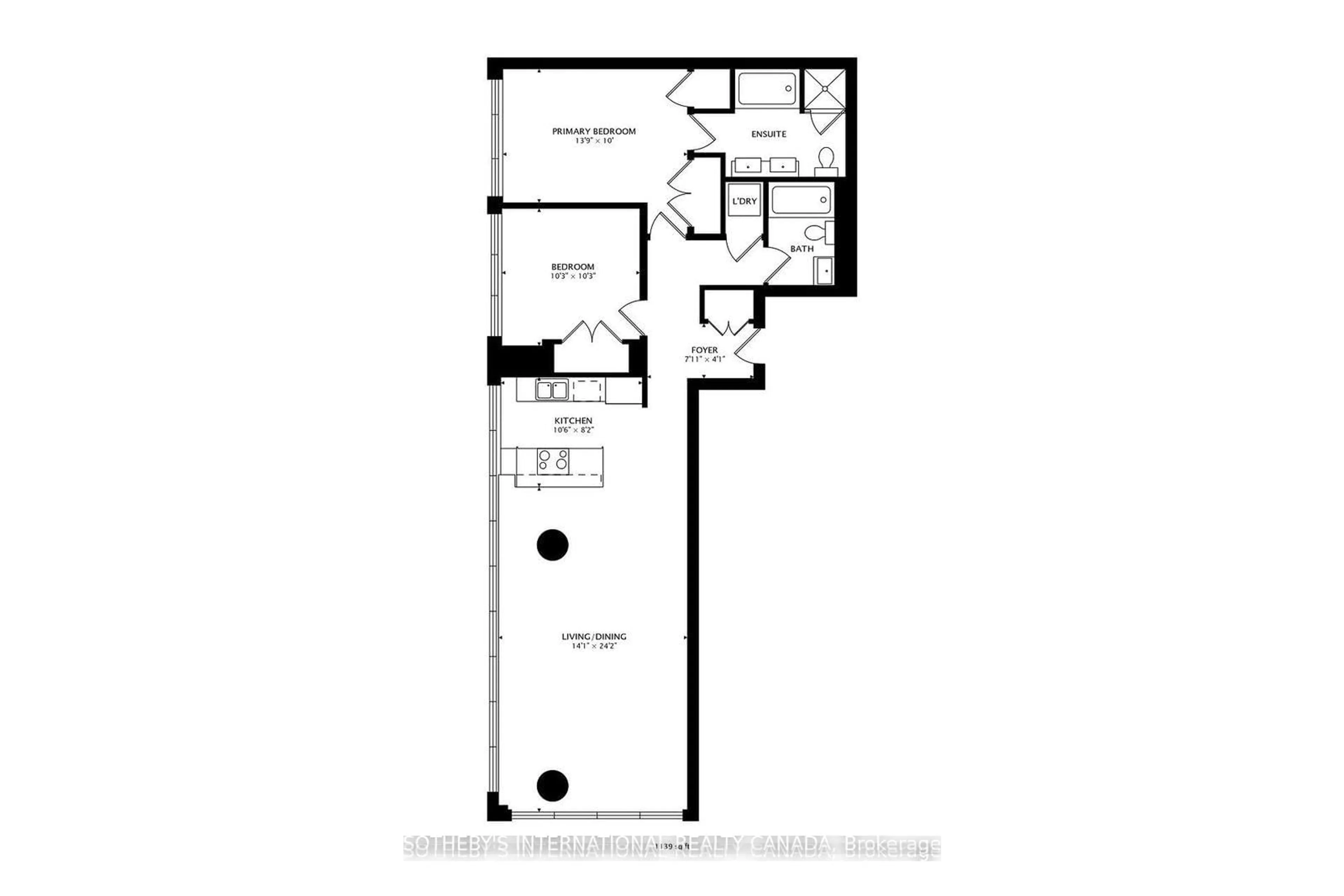 Floor plan for 8 The Esplanade #5504, Toronto Ontario M5E 0A6