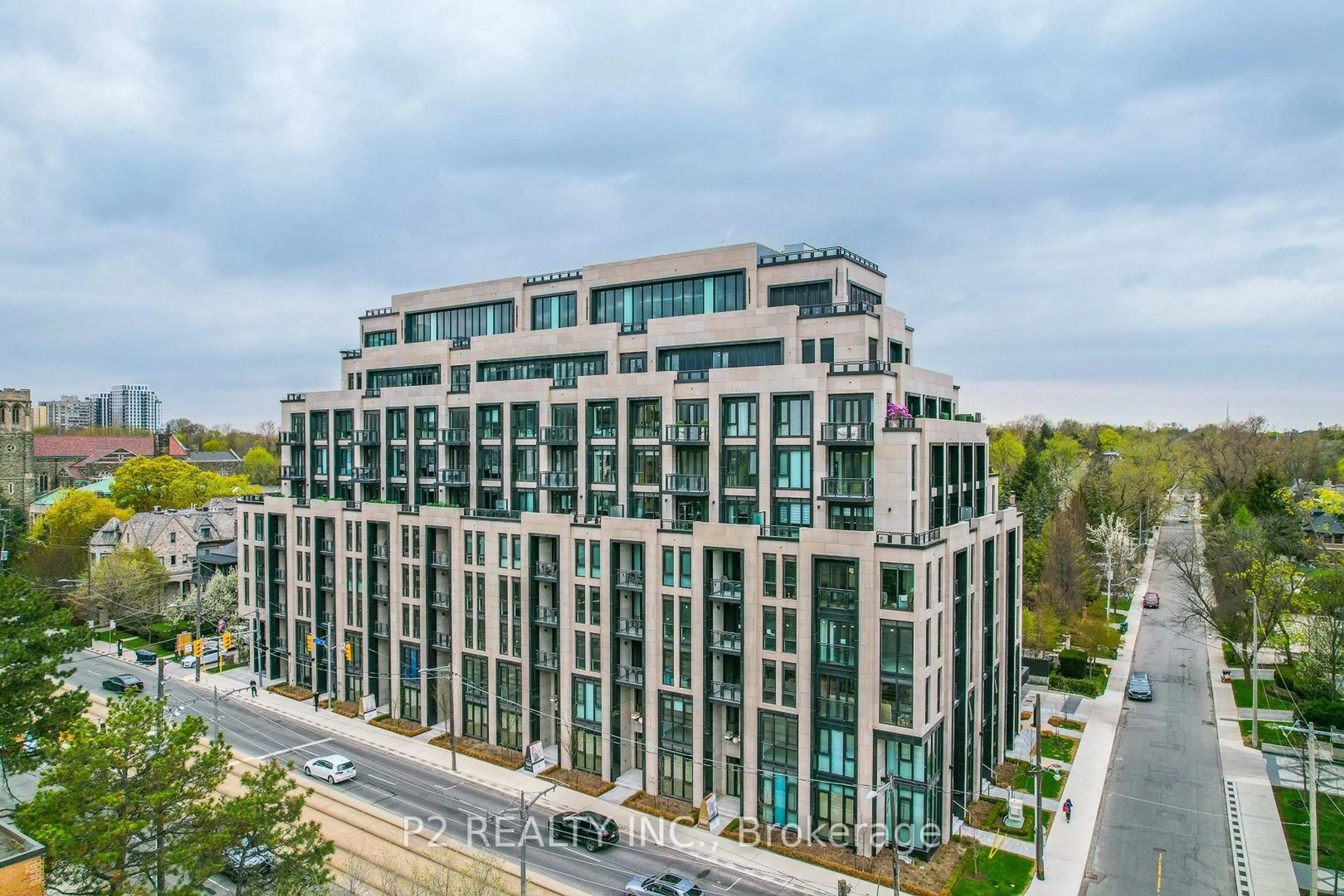 A pic from outside/outdoor area/front of a property/back of a property/a pic from drone, city buildings view from balcony for 2 Forest Hill Rd #205, Toronto Ontario M4V 2L3