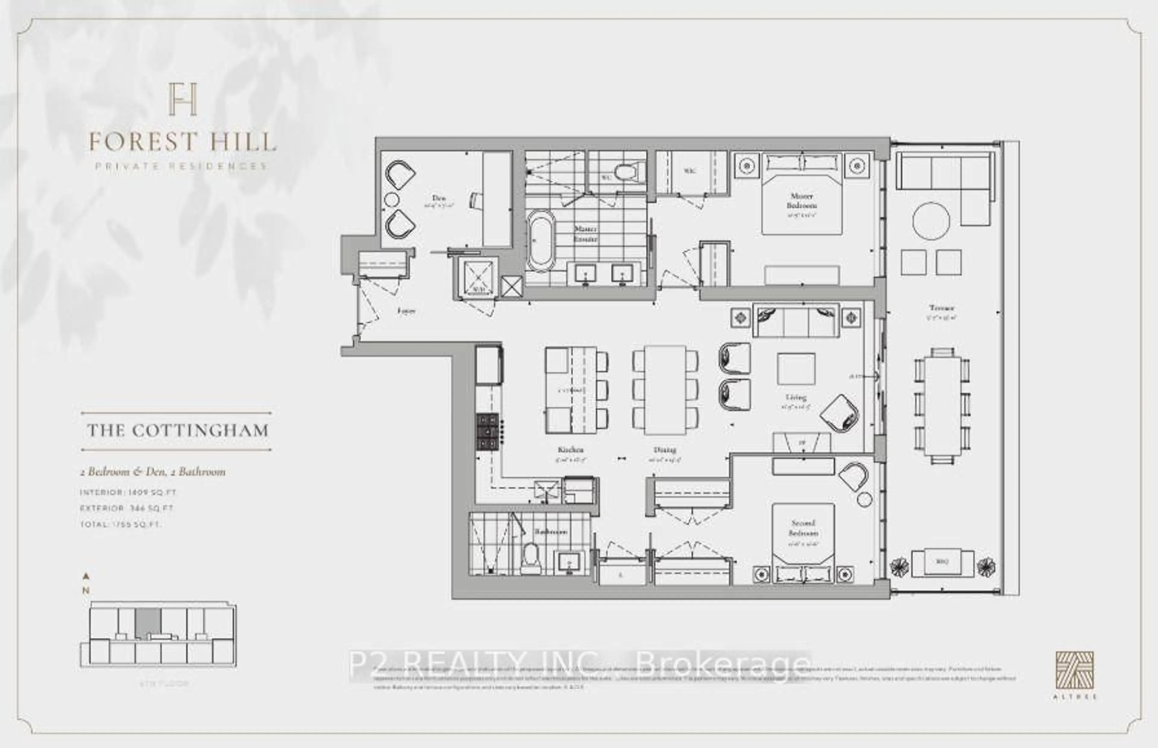 Floor plan for 2 Forest Hill Rd #609, Toronto Ontario M4V 2L3