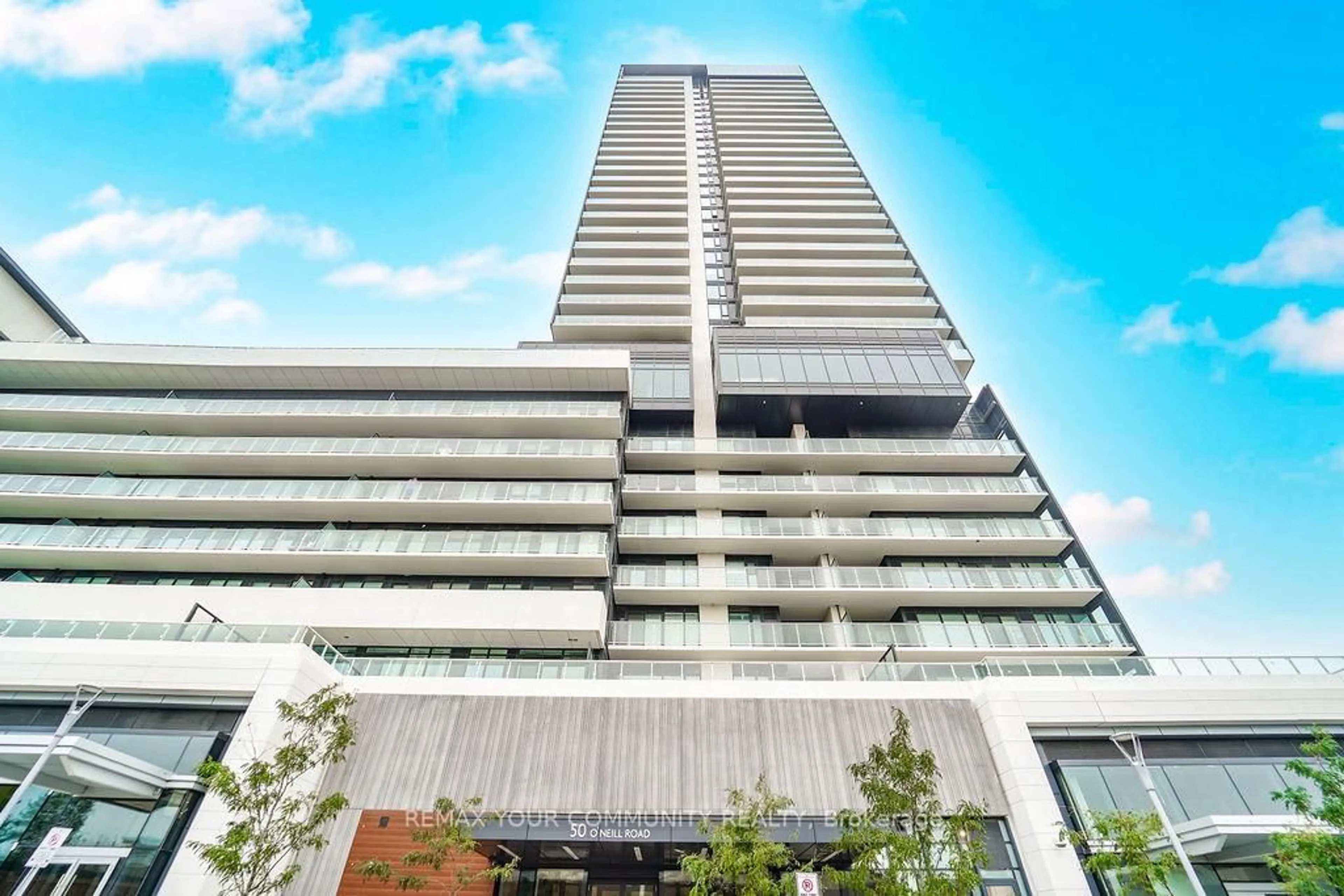 A pic from outside/outdoor area/front of a property/back of a property/a pic from drone, building for 50 O'Neill Rd #2209, Toronto Ontario M3C 0R1