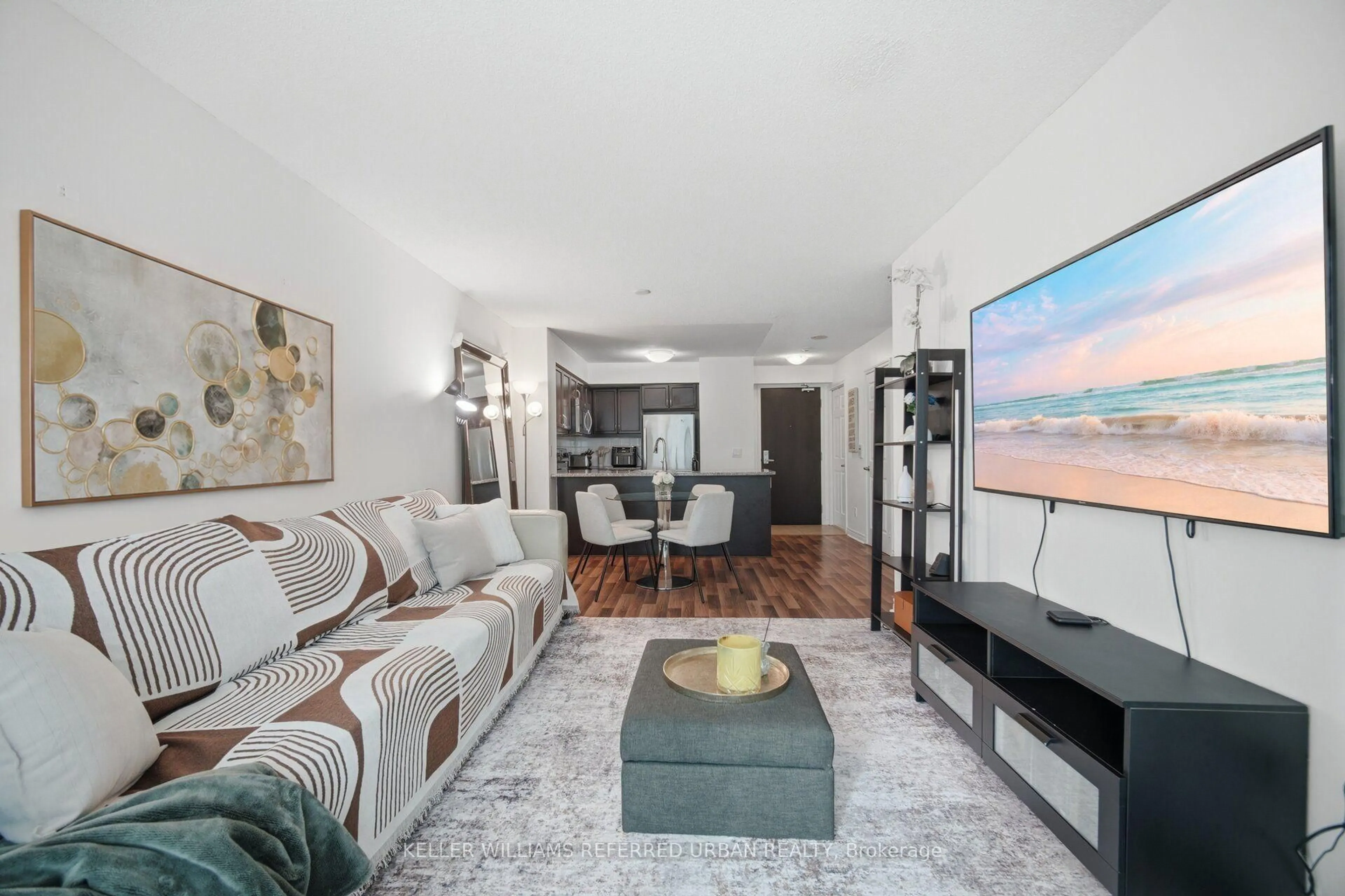 Living room with furniture, unknown for 19 Grand Trunk Cres #3708, Toronto Ontario M5J 3A3