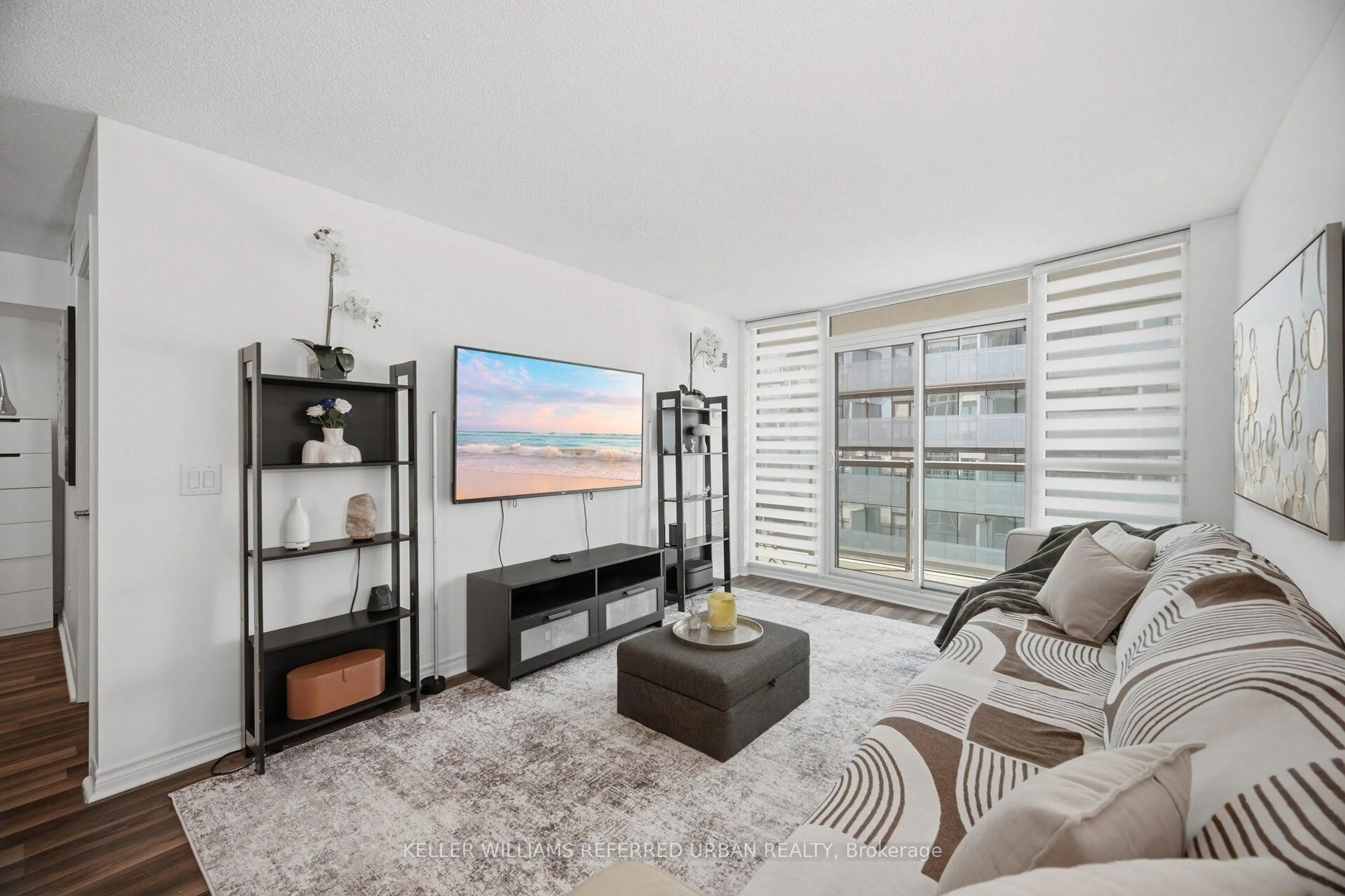 Living room with furniture, unknown for 19 Grand Trunk Cres #3708, Toronto Ontario M5J 3A3