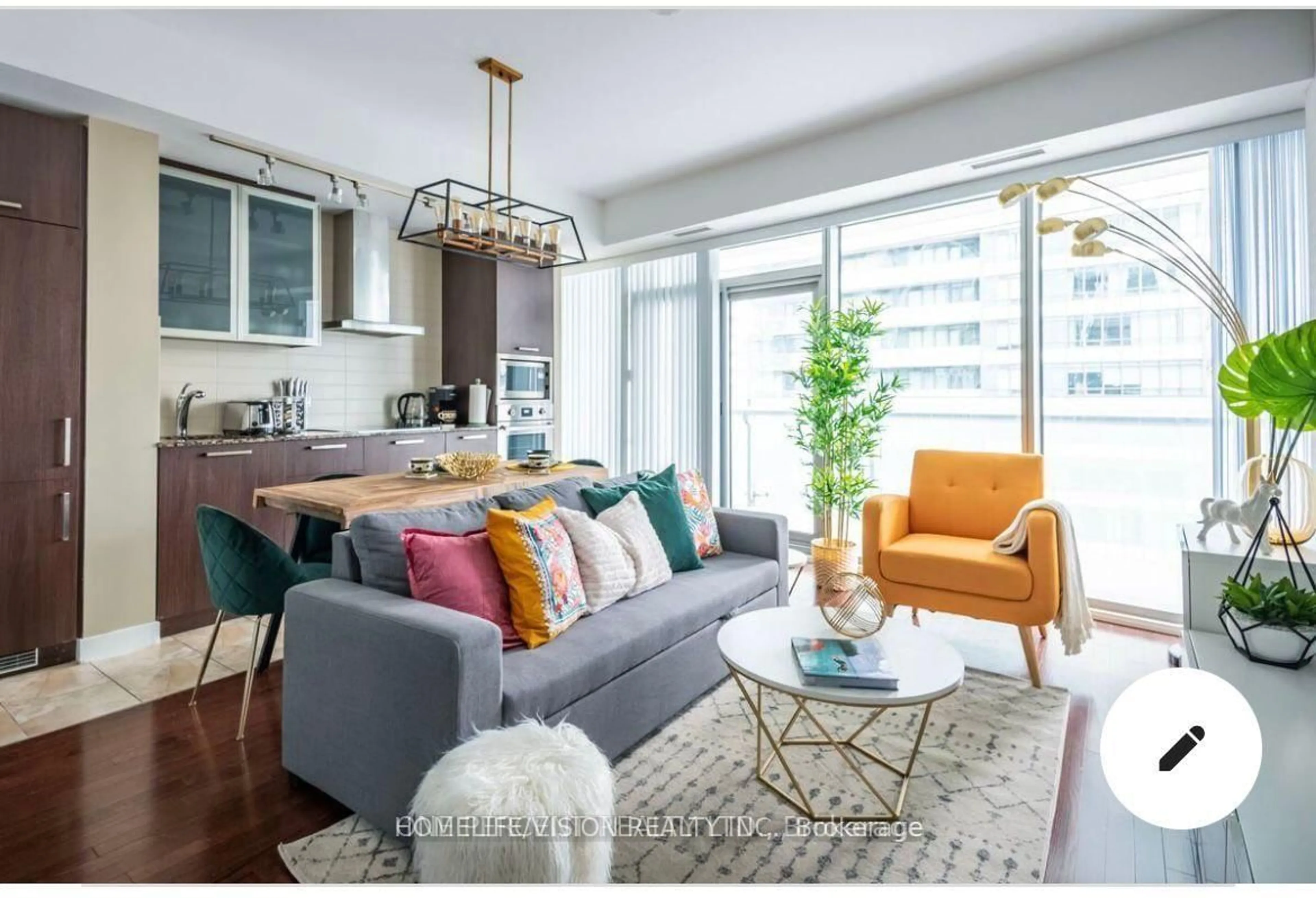 Living room with furniture, unknown for 14 York St #1601, Toronto Ontario M5J 0B1