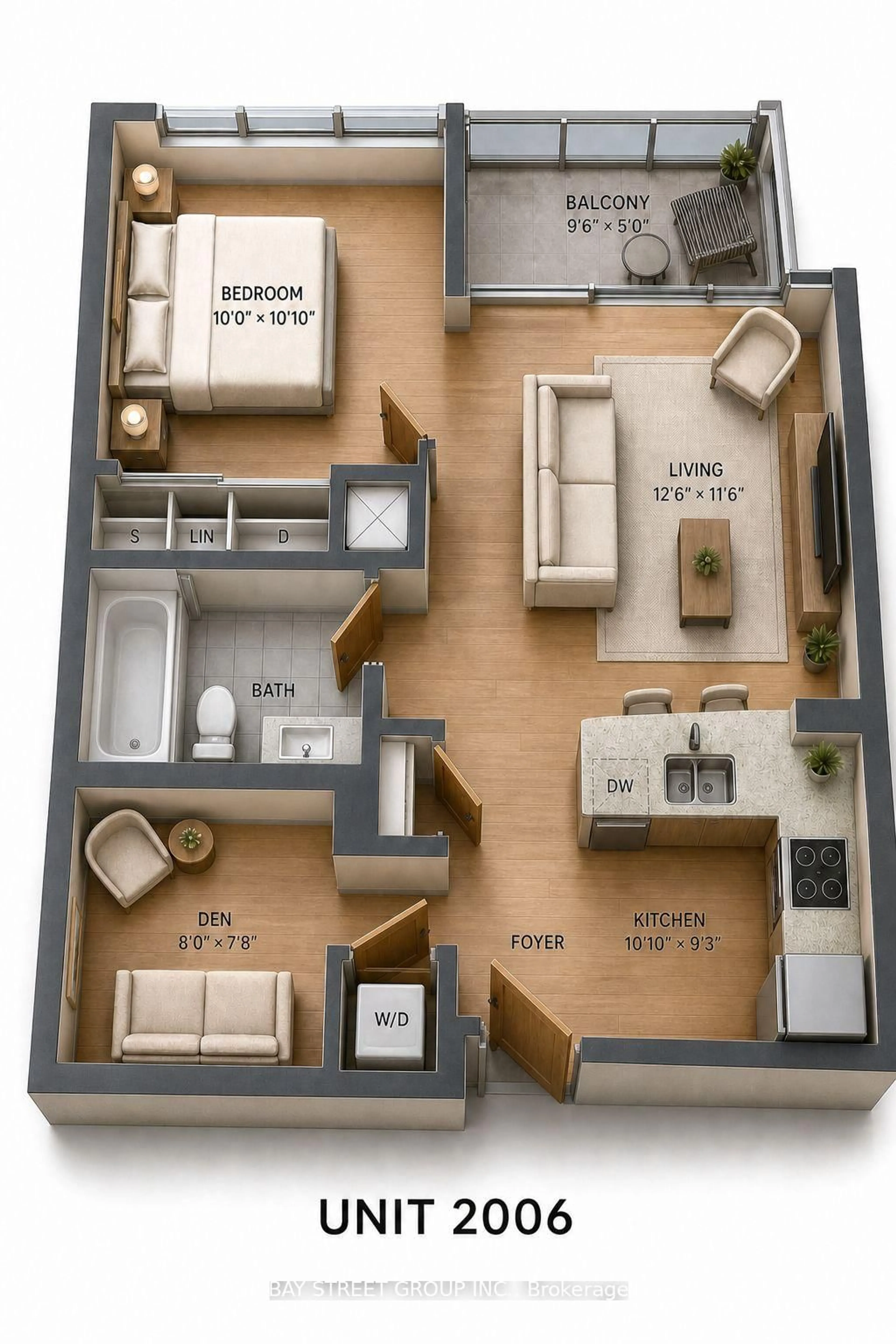 Floor plan for 88 Sheppard Ave #2006, Toronto Ontario M2N 0G9