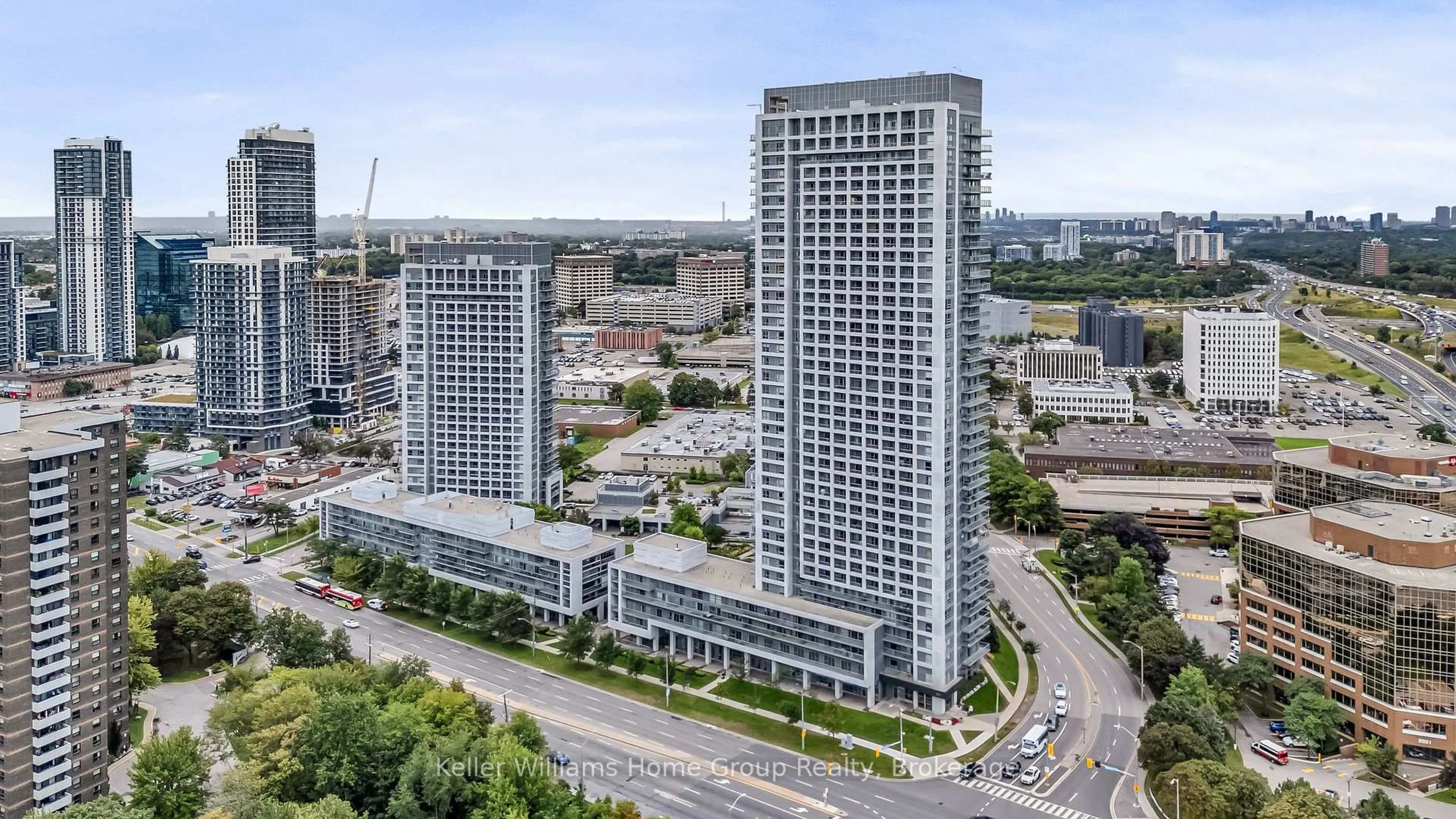 A pic from outside/outdoor area/front of a property/back of a property/a pic from drone, city buildings view from balcony for 2015 Sheppard Ave #3410, Toronto Ontario M2J 0B3