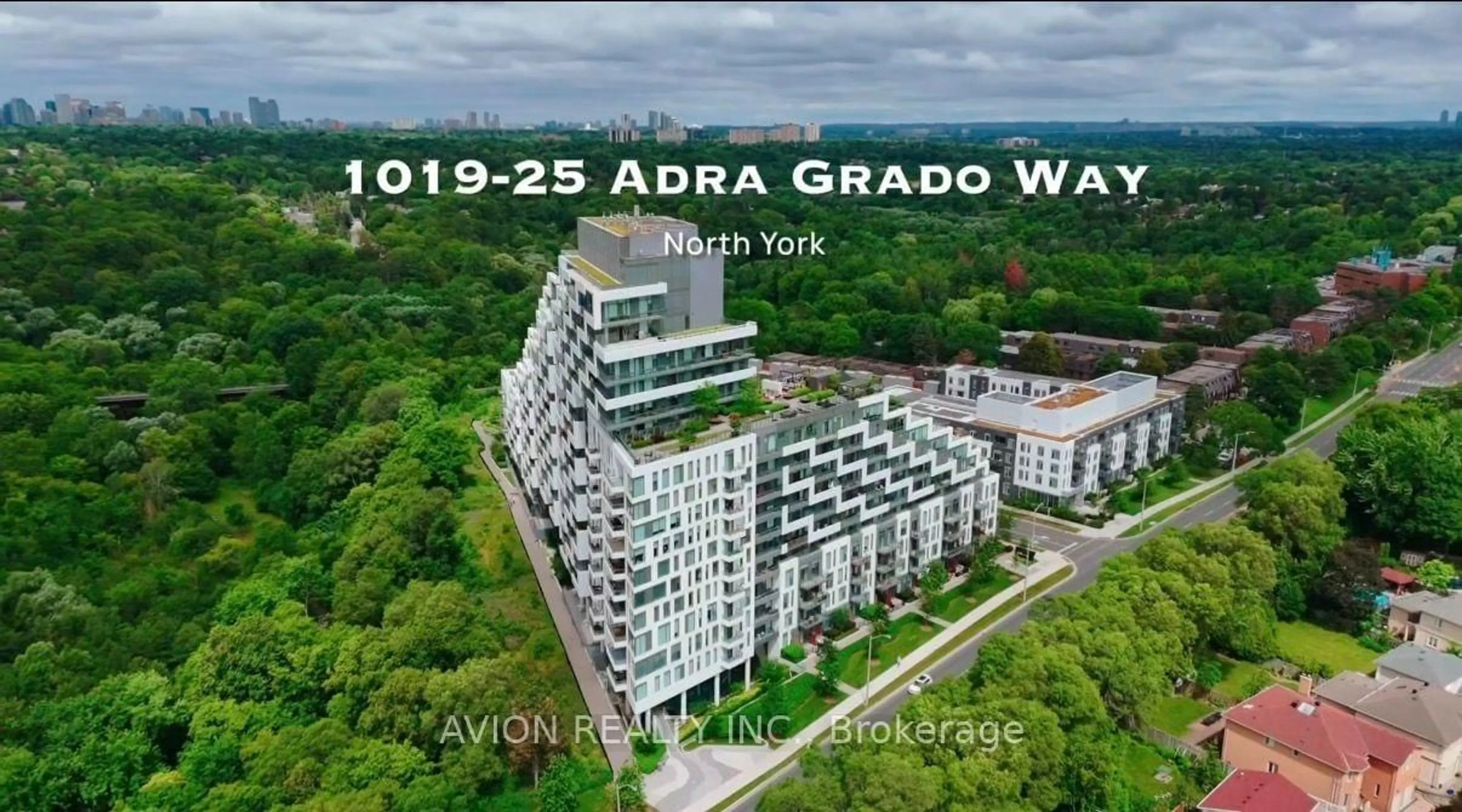 A pic from outside/outdoor area/front of a property/back of a property/a pic from drone, unknown for 25 Adra Grado Way #1019, Toronto Ontario M2J 0H6