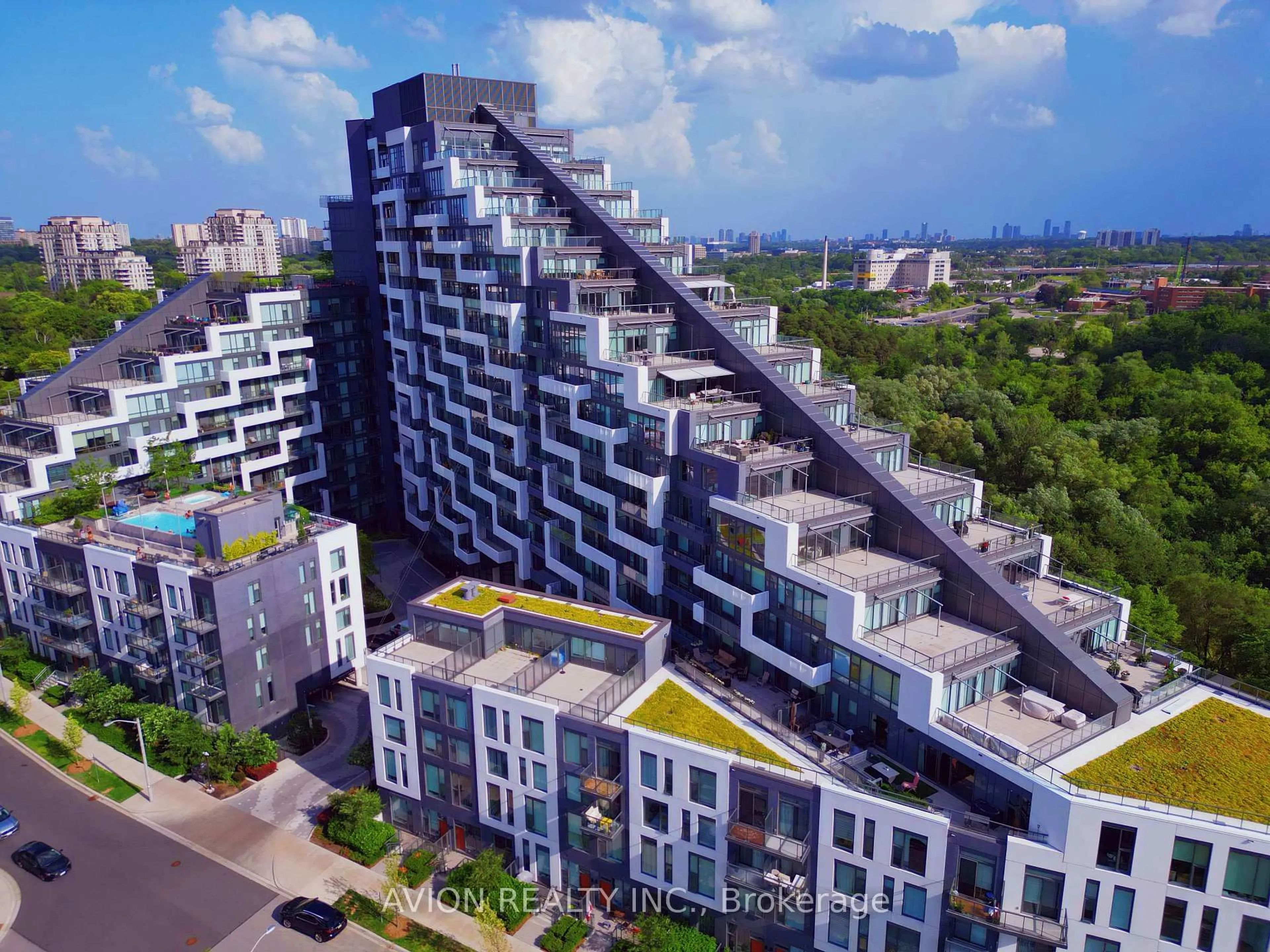 A pic from outside/outdoor area/front of a property/back of a property/a pic from drone, city buildings view from balcony for 25 Adra Grado Way #1019, Toronto Ontario M2J 0H6