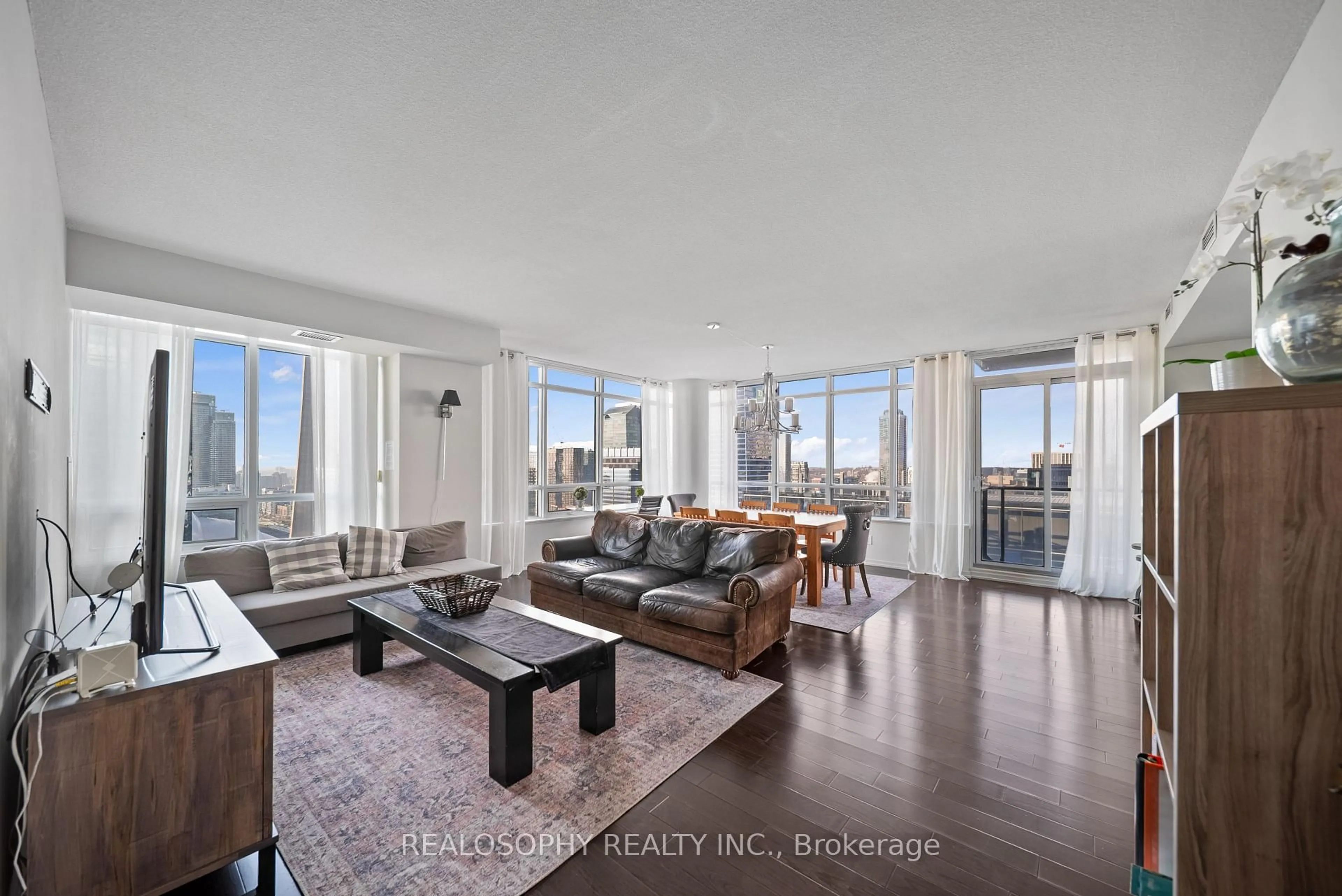 Living room with furniture, unknown for 65 Bremner Blvd #4305, Toronto Ontario M5J 0A7