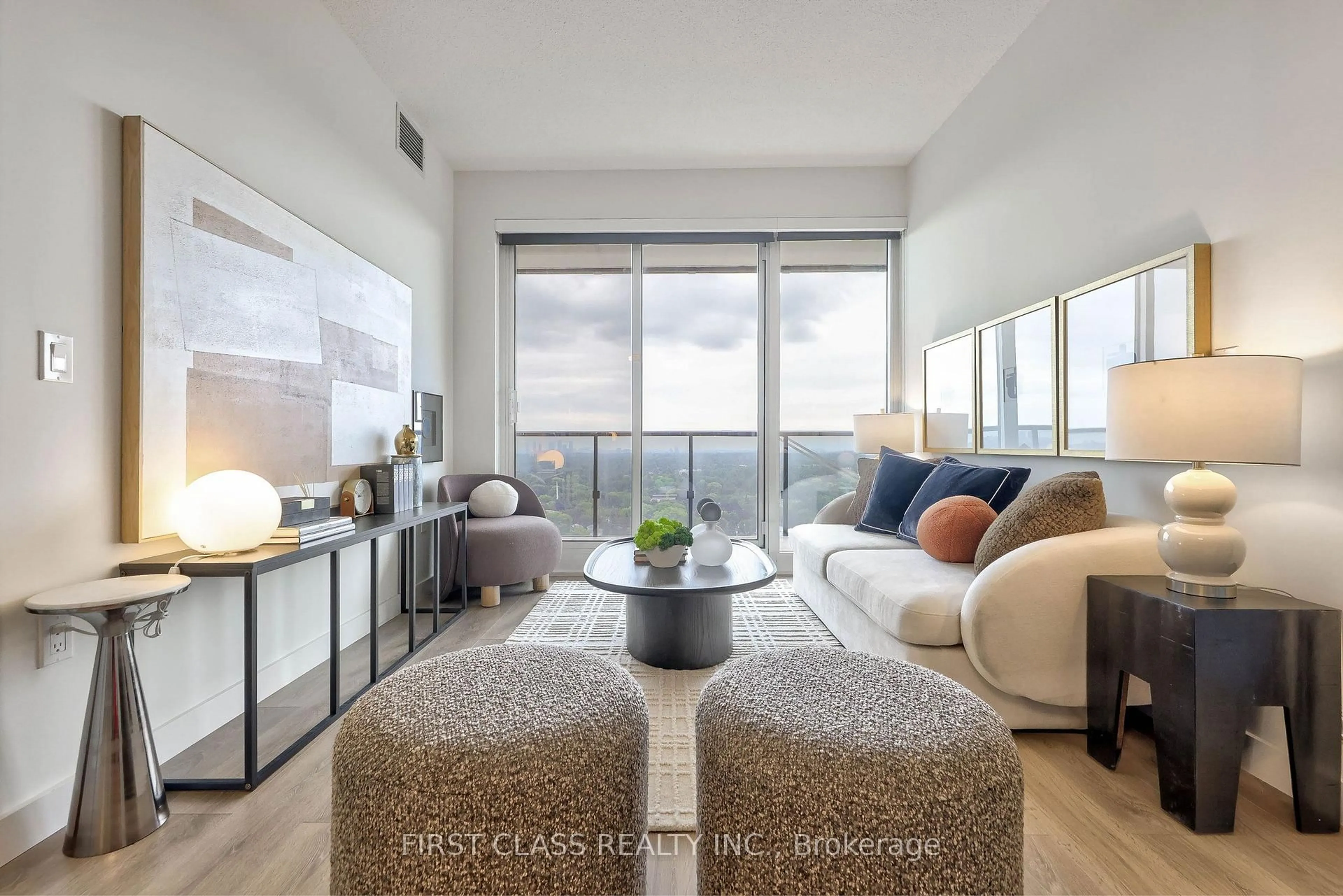 Living room with furniture, unknown for 85 Mcmahon Dr #2902, Toronto Ontario M2K 0H1