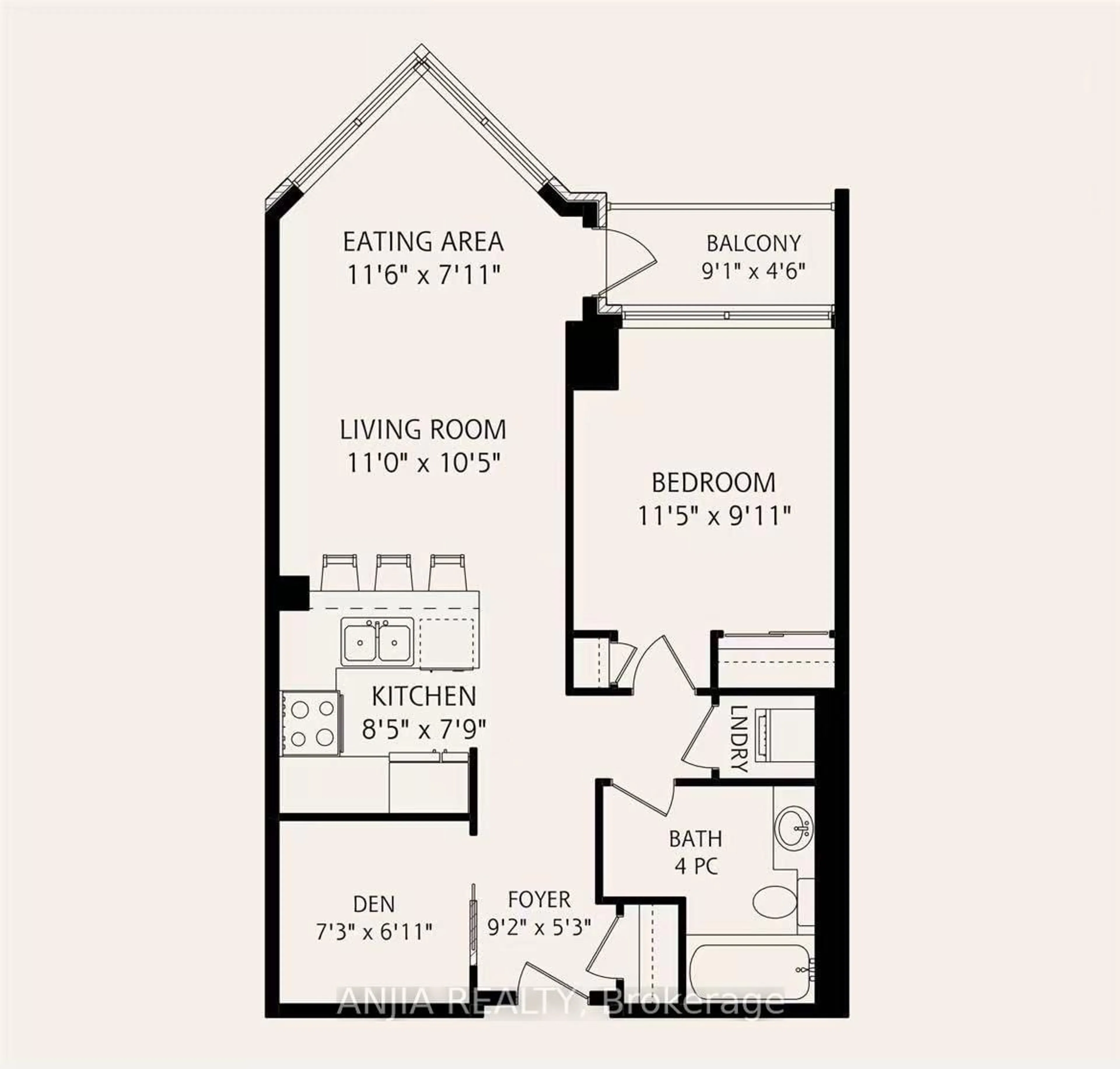 Floor plan for 5 Northtown Way #903, Toronto Ontario M2N 7A1