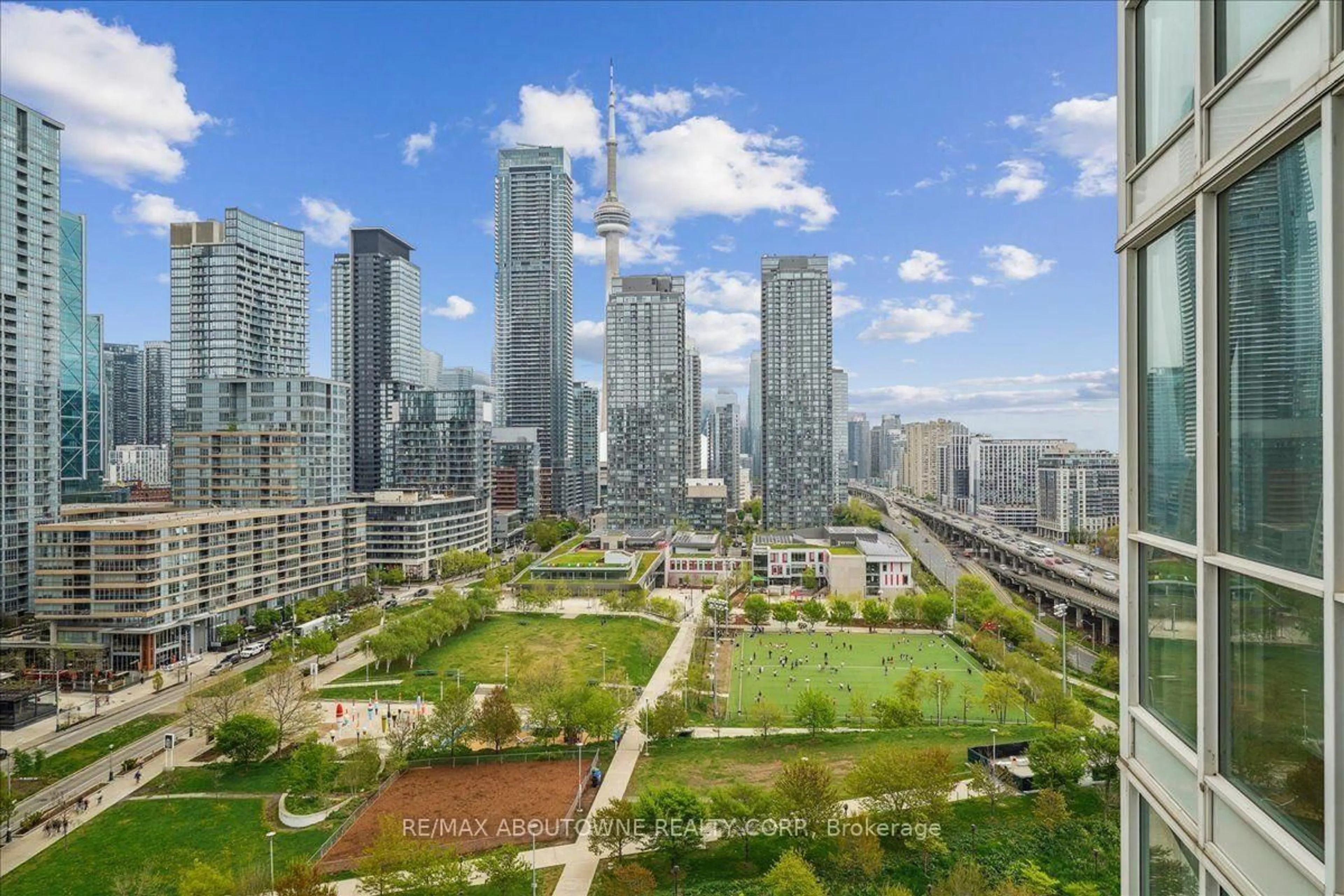 A pic from outside/outdoor area/front of a property/back of a property/a pic from drone, city buildings view from balcony for 75 Queens Wharf Rd #1901, Toronto Ontario M5V 0J8