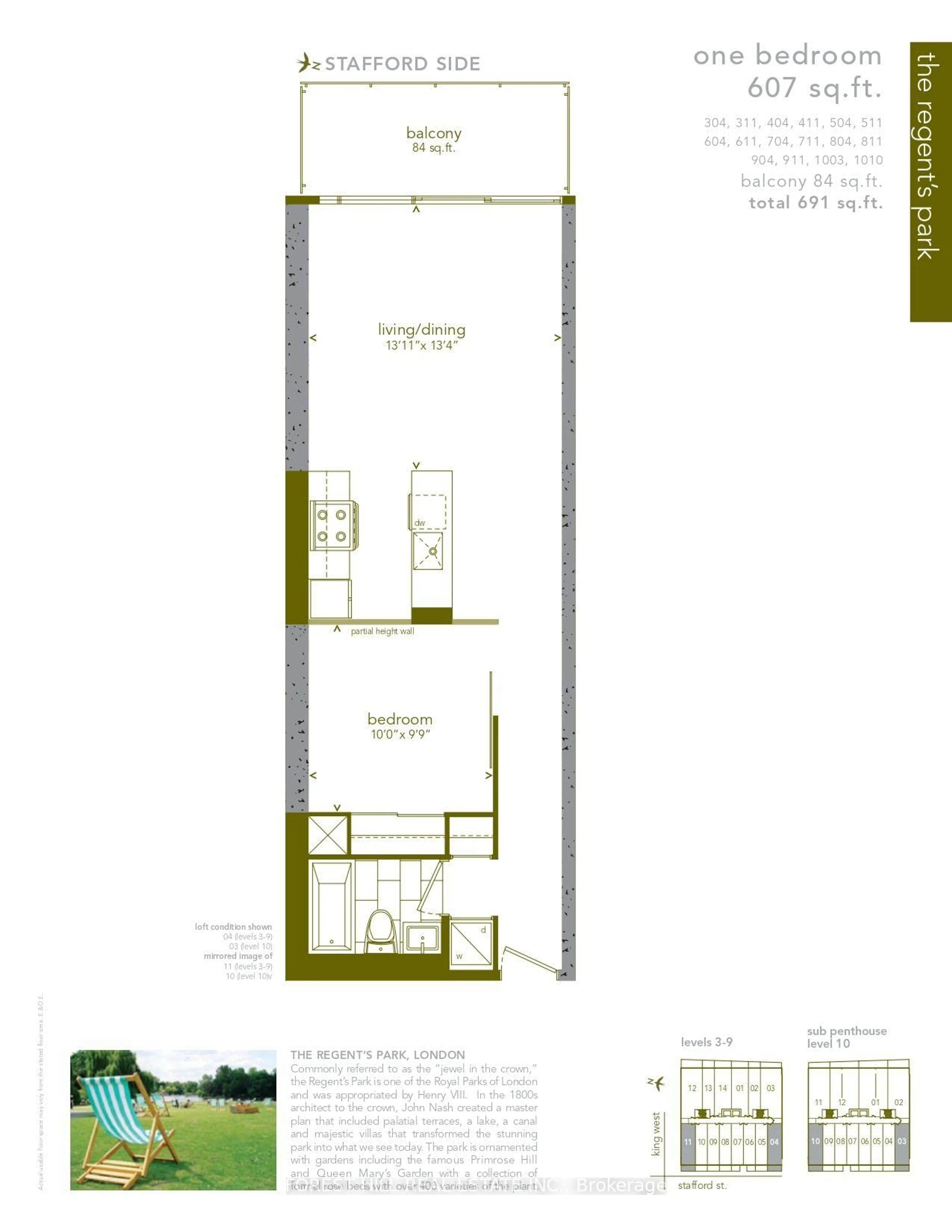 Floor plan for 25 Stafford St #611, Toronto Ontario M5V 0G3