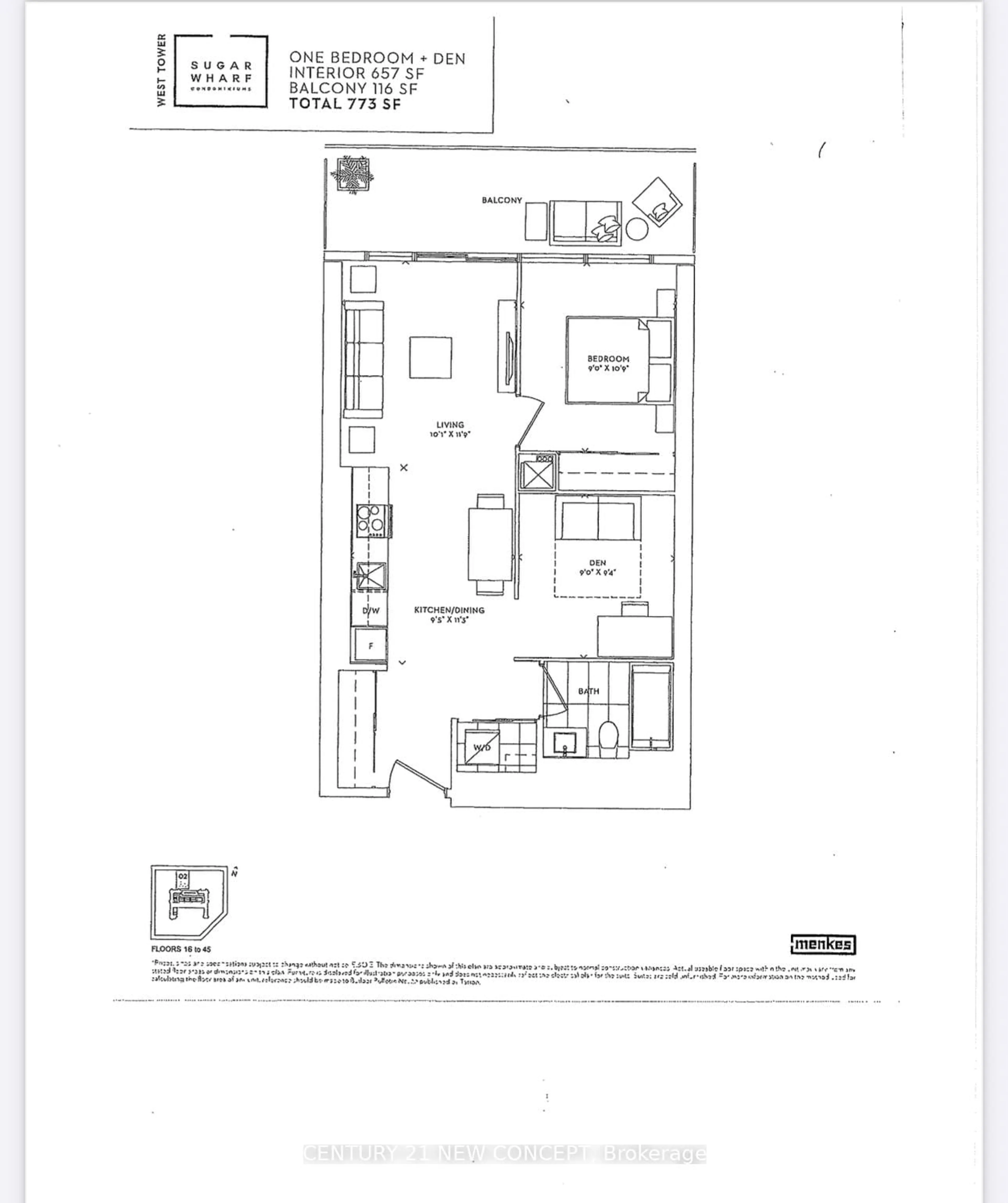 Floor plan for 55 Cooper St #7702, Toronto Ontario M5E 0G1