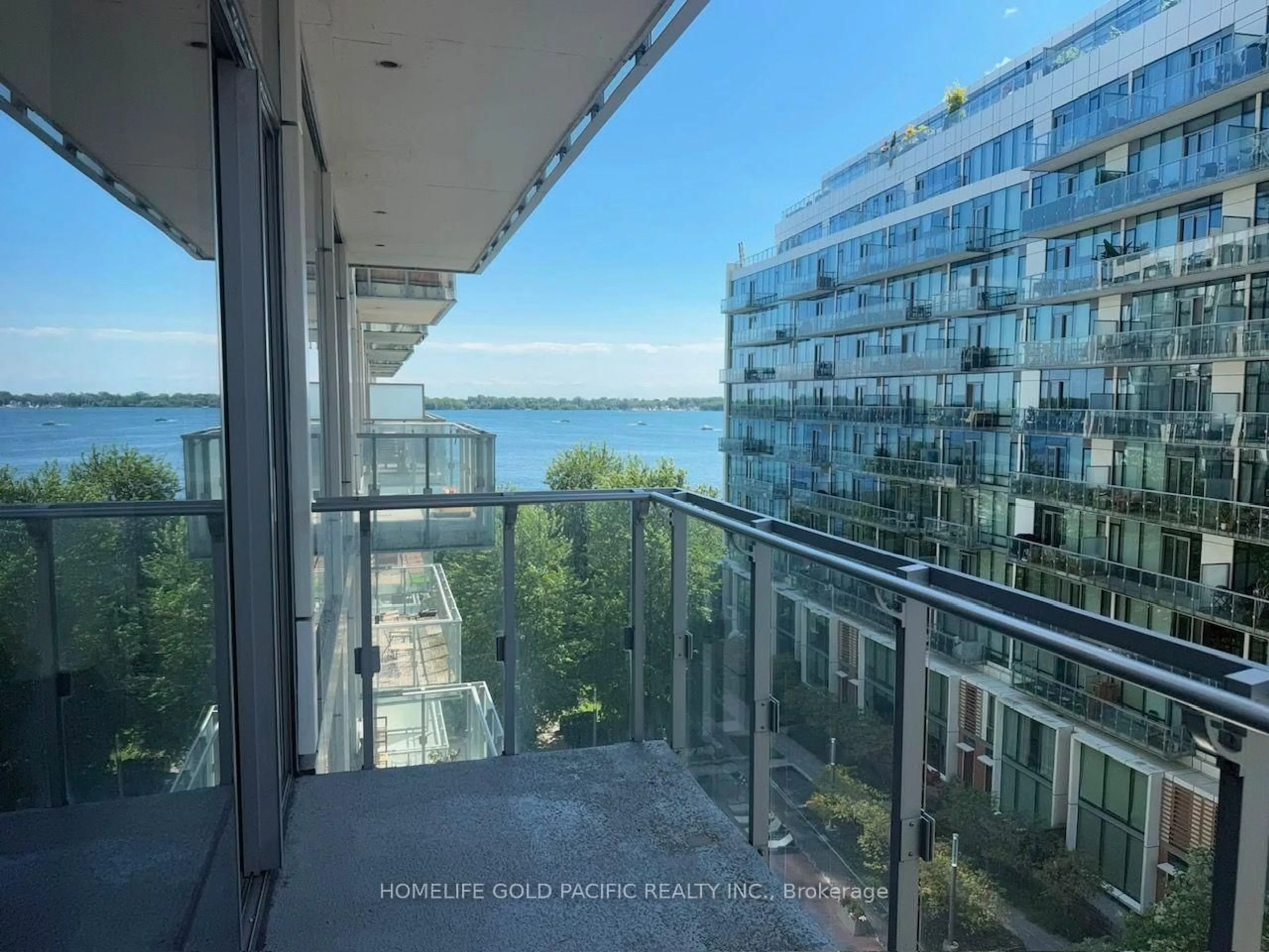 Balcony in the apartment, water/lake/river/ocean view for 39 Queens Quay #732, Toronto Ontario M5E 0A5