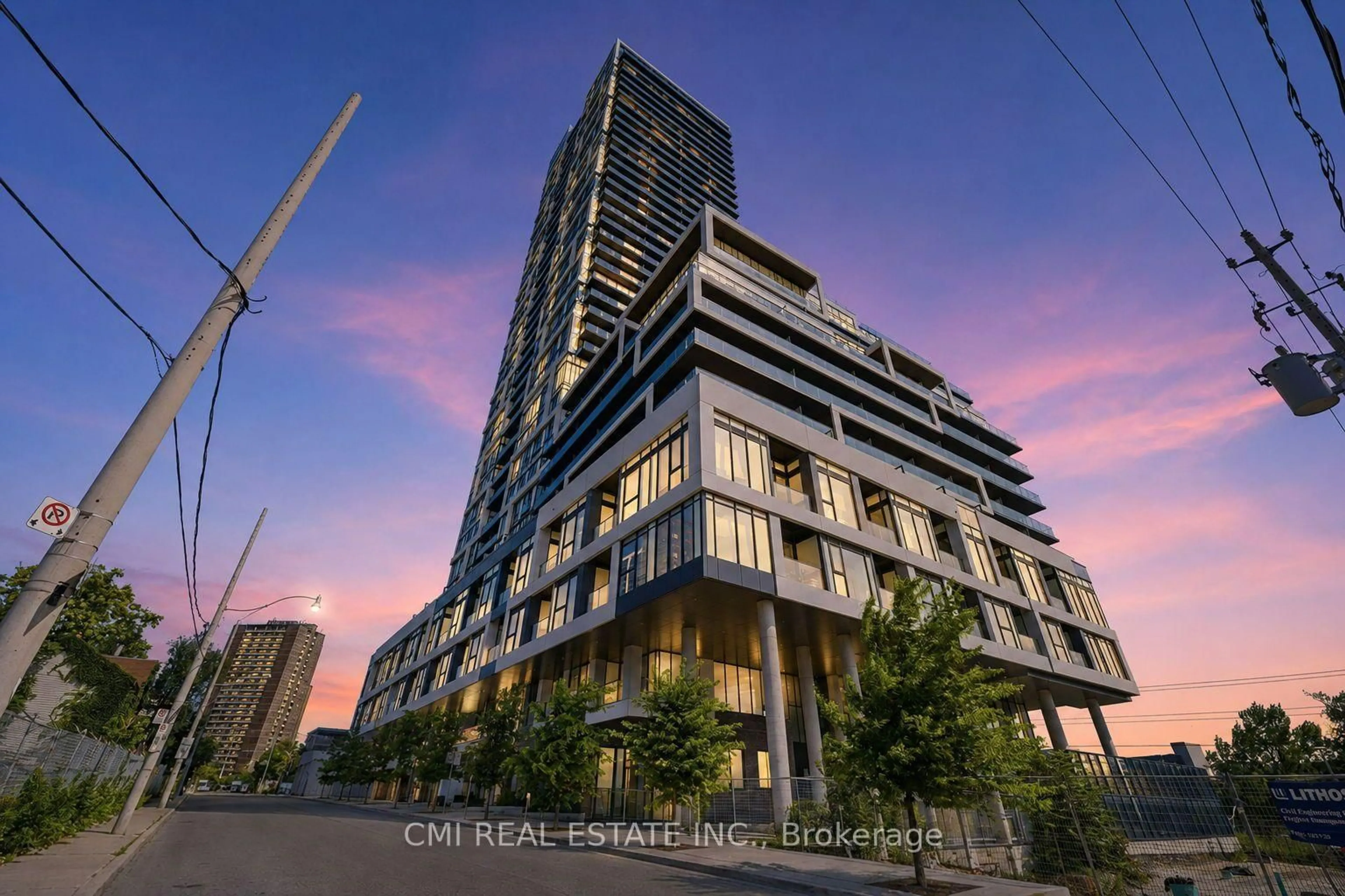 A pic from outside/outdoor area/front of a property/back of a property/a pic from drone, building for 5 Defries St #801, Toronto Ontario M5A 0W7