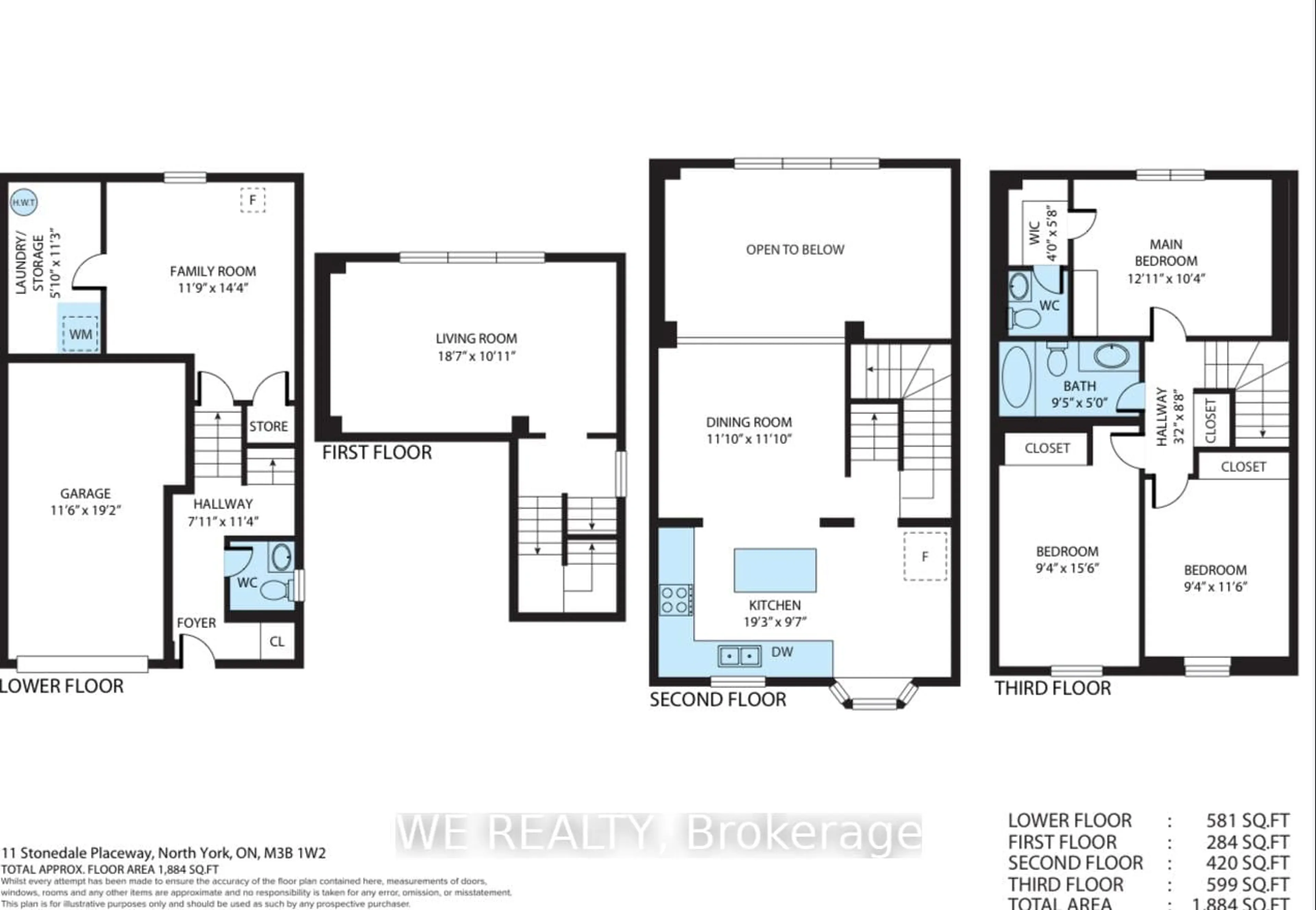 Floor plan for 11 Stonedale Plwy, Toronto Ontario M3B 1W2