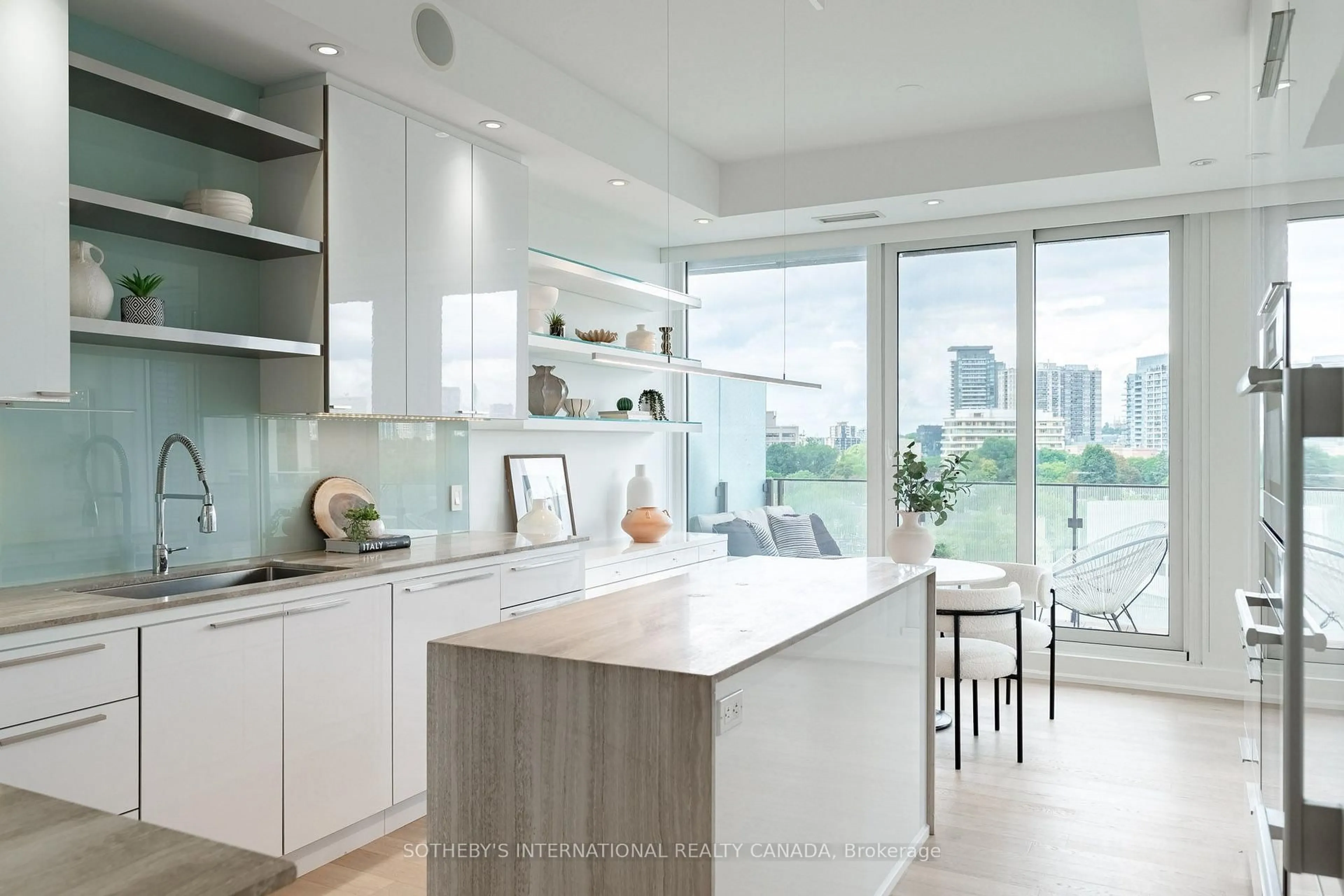 Contemporary kitchen, ceramic/tile floor for 88 Davenport Rd #804, Toronto Ontario M5R 0A5