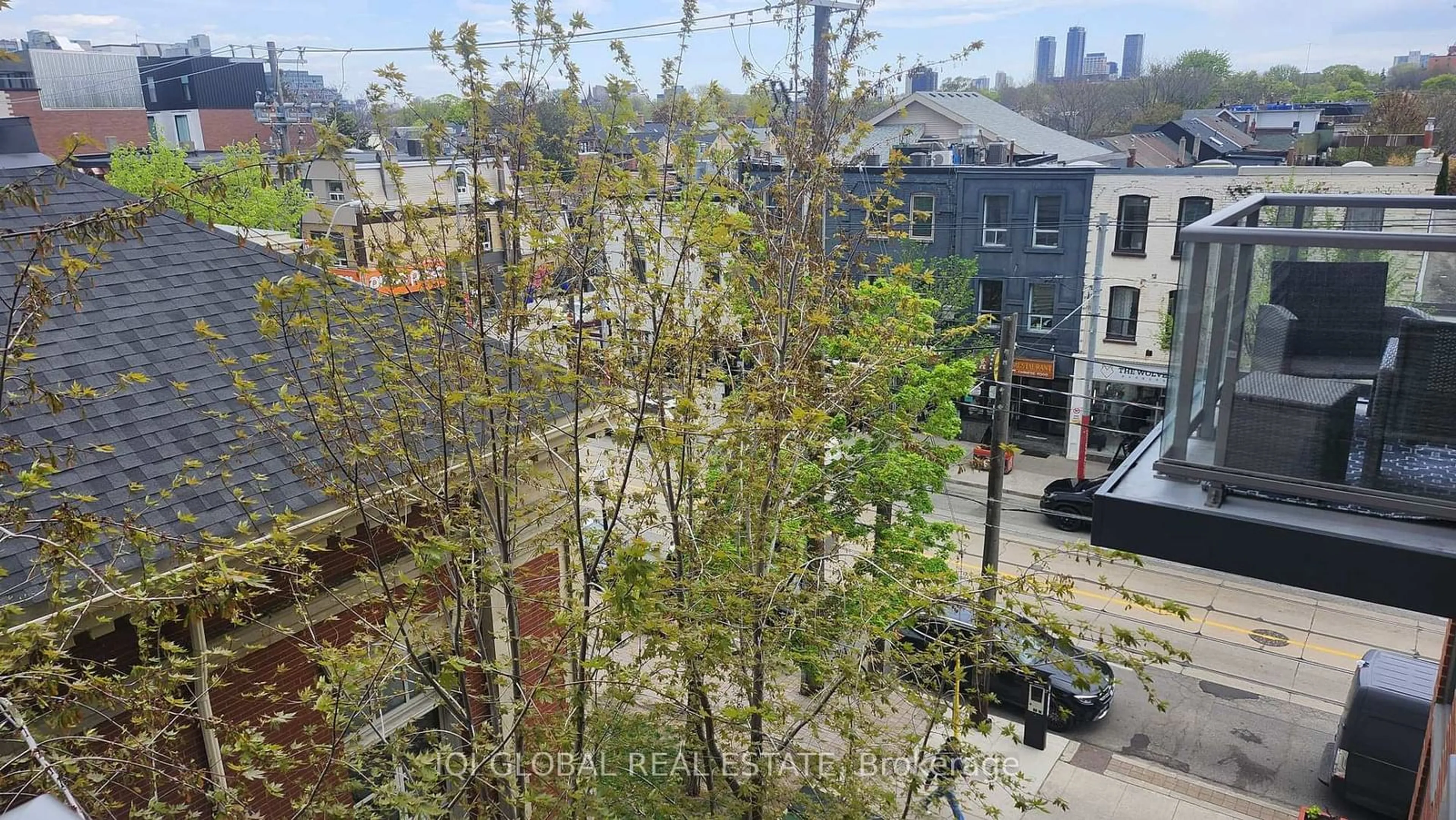 A pic from outside/outdoor area/front of a property/back of a property/a pic from drone, city buildings view from balcony for 106 Dovercourt Rd #407, Toronto Ontario M6J 0G4