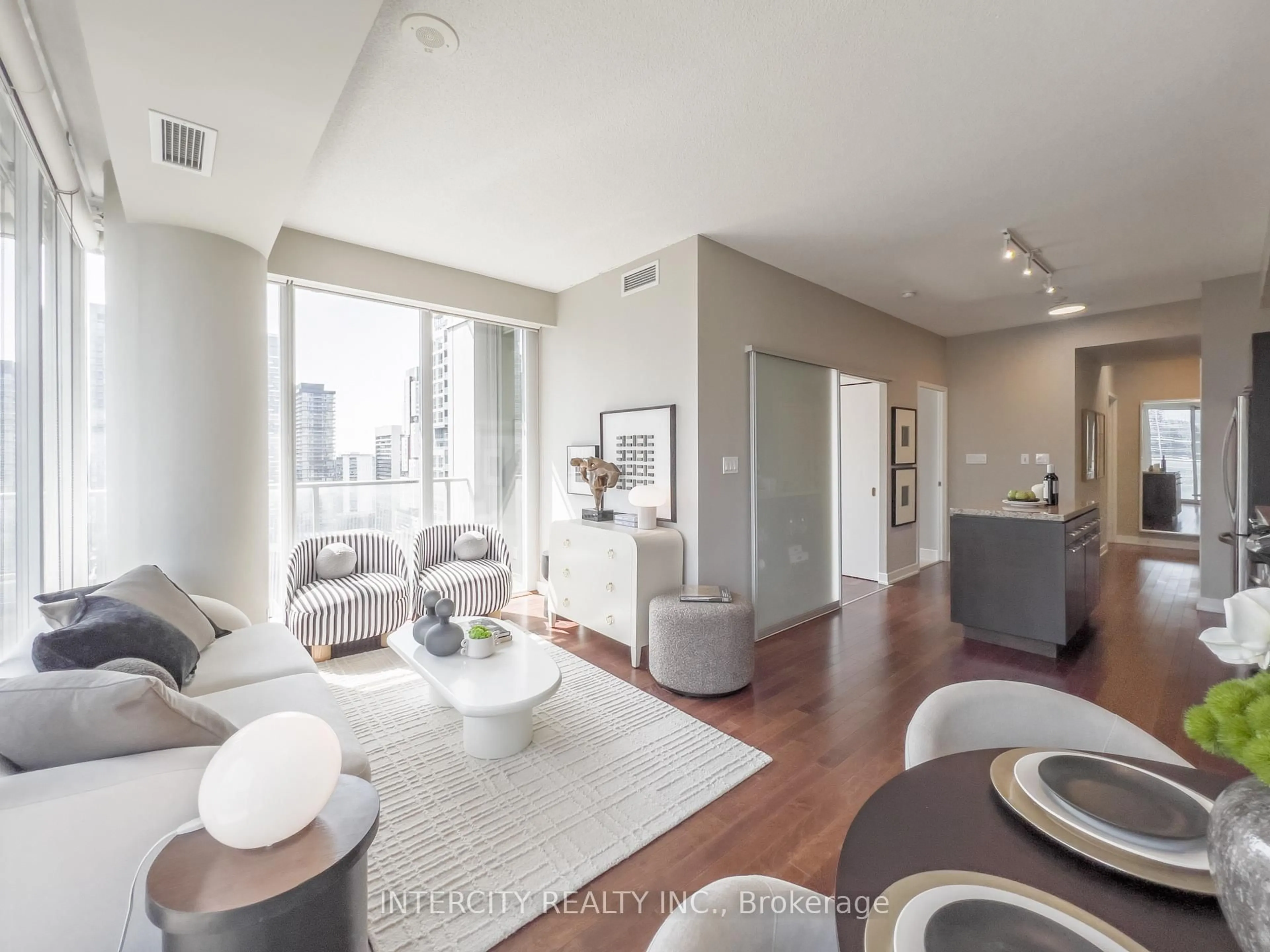 Living room with furniture, unknown for 126 Simcoe St #2503, Toronto Ontario M5H 4E6