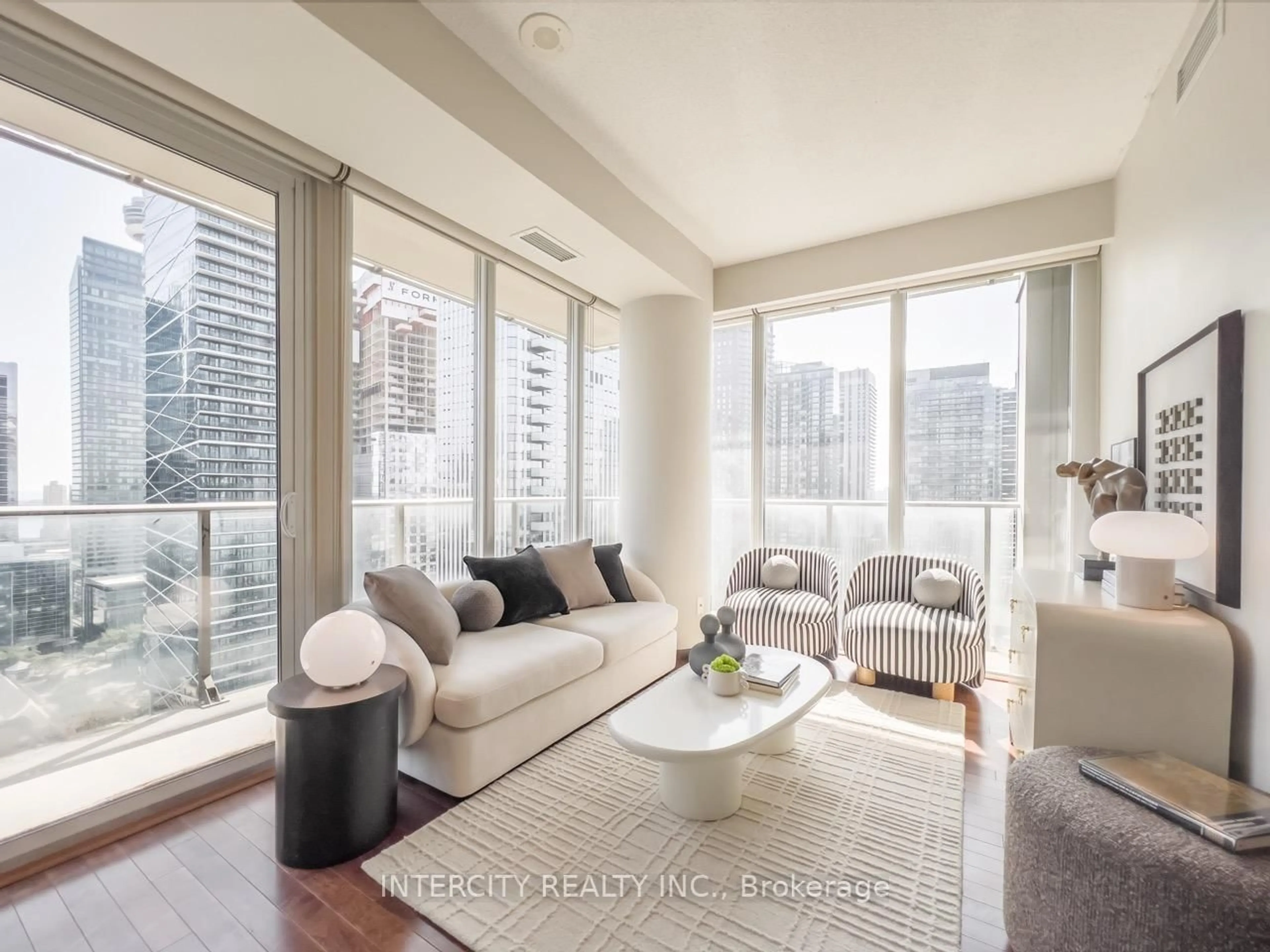 Living room with furniture, unknown for 126 Simcoe St #2503, Toronto Ontario M5H 4E6