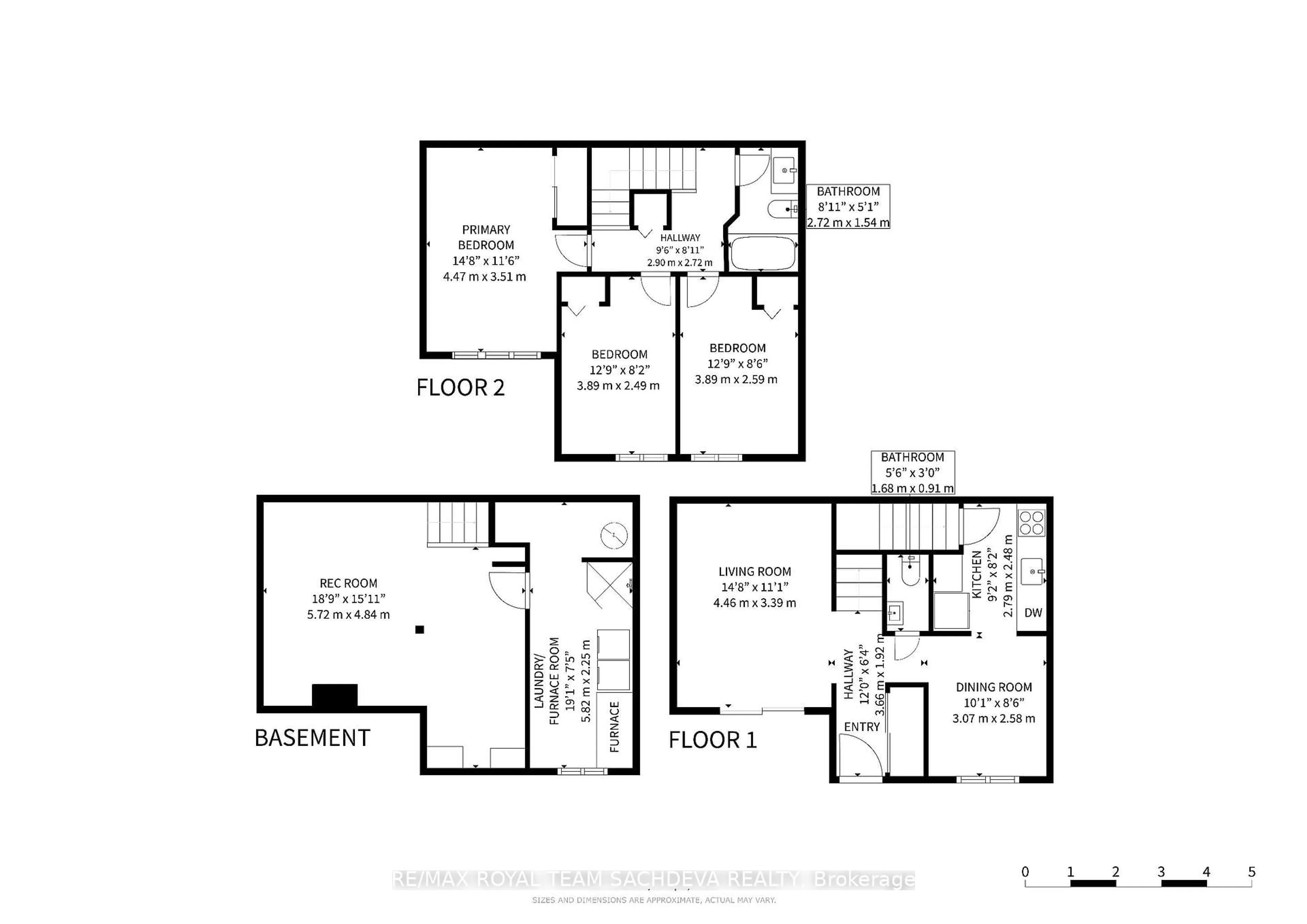Floor plan for 67 Rock Fernway, Toronto Ontario M2J 4N3